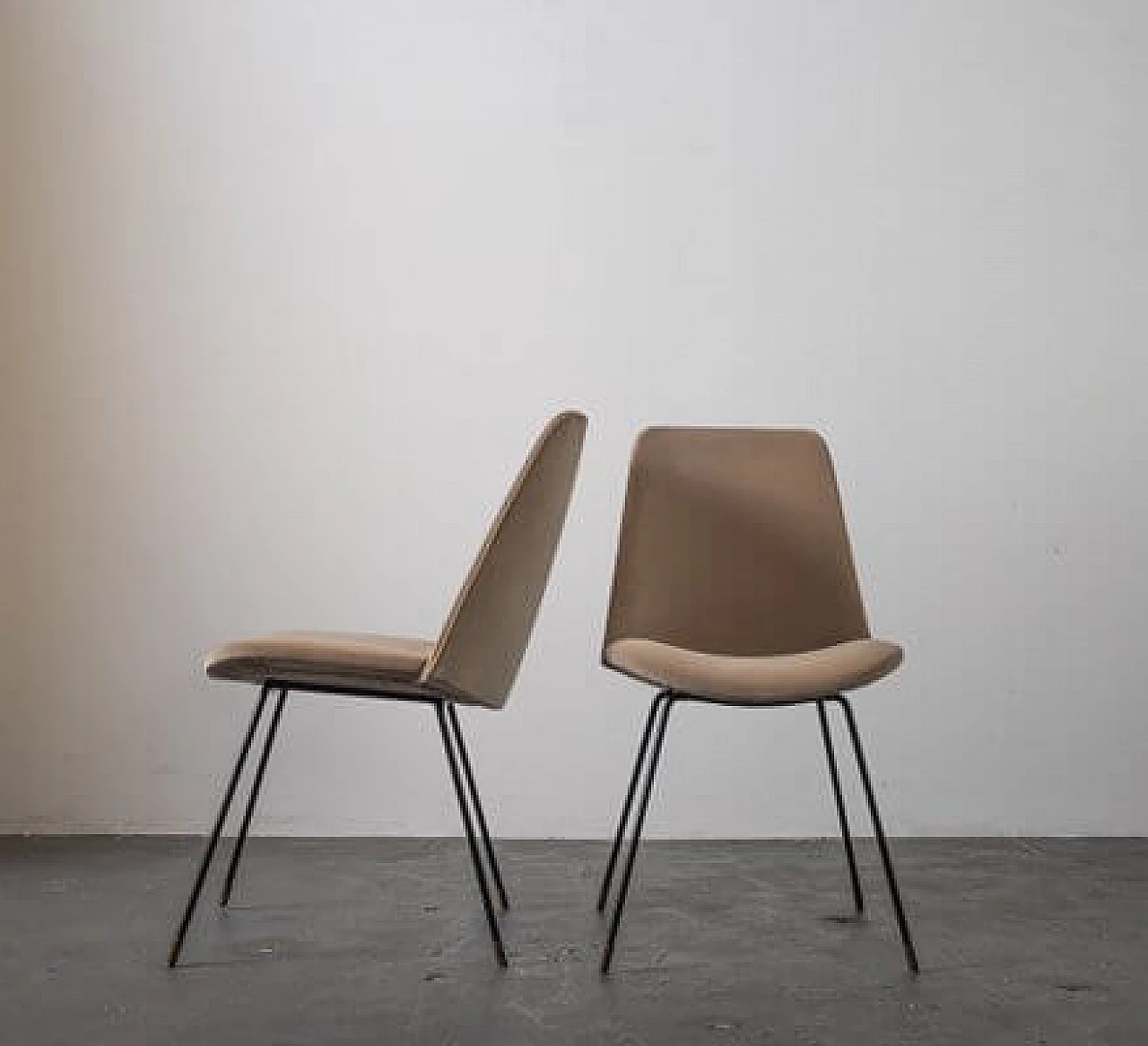 Pair of DU22 chairs by Gastone Rinaldi for Rima, 1950s 8