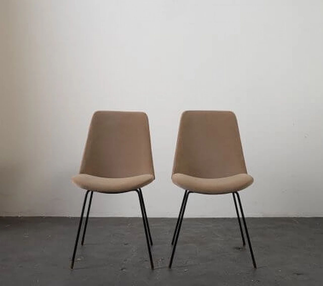 Pair of DU22 chairs by Gastone Rinaldi for Rima, 1950s 9