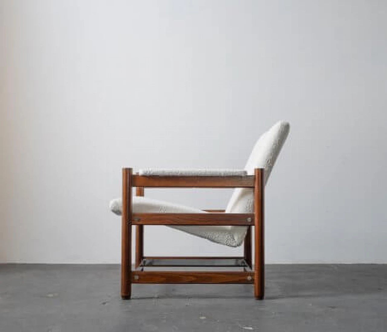Beech, fabric and steel armchair by Dal Vera, 1970s 2