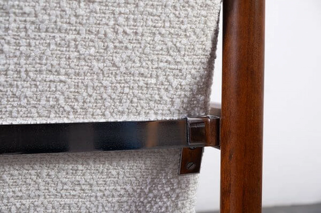 Beech, fabric and steel armchair by Dal Vera, 1970s 10