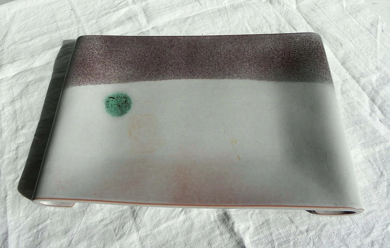 Vassoio in ceramica di La Sfera, anni '70 5