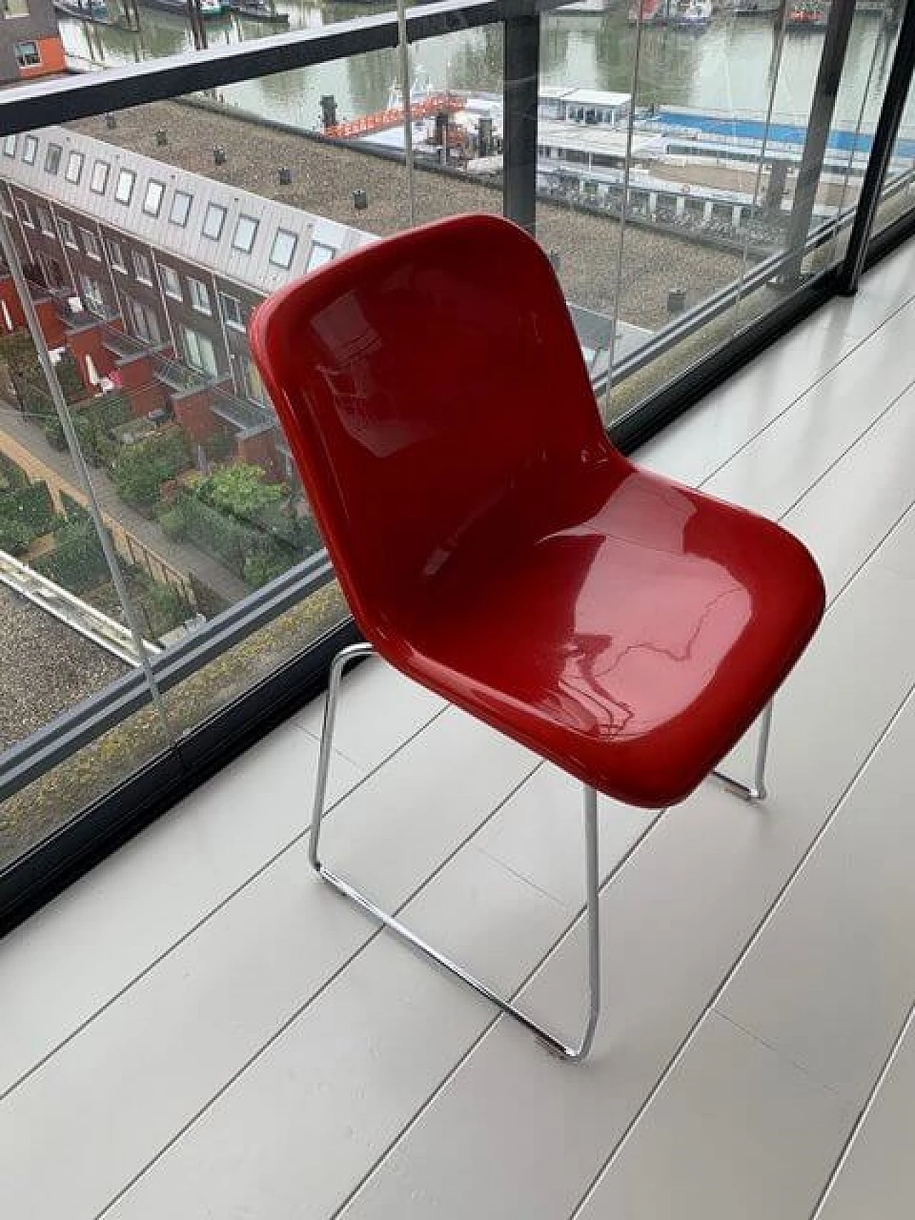 6 Red Beso CL chairs by Khodi Feiz for Artifort 1