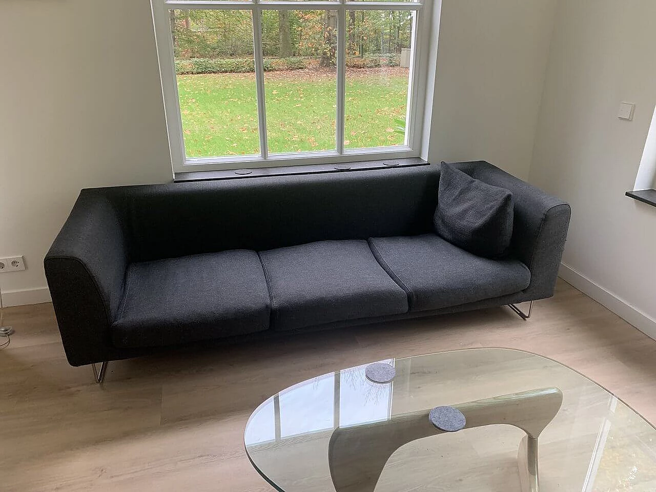 Divano Elan 230 in tessuto grigio di Jasper Morrison per Cappellini 6