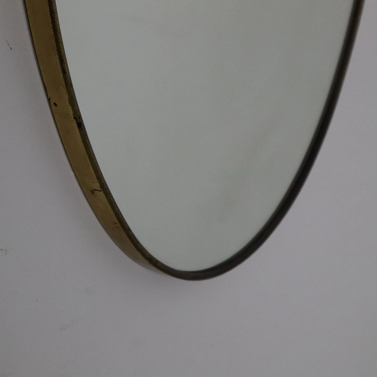Oval brass mirror, 1960s 2
