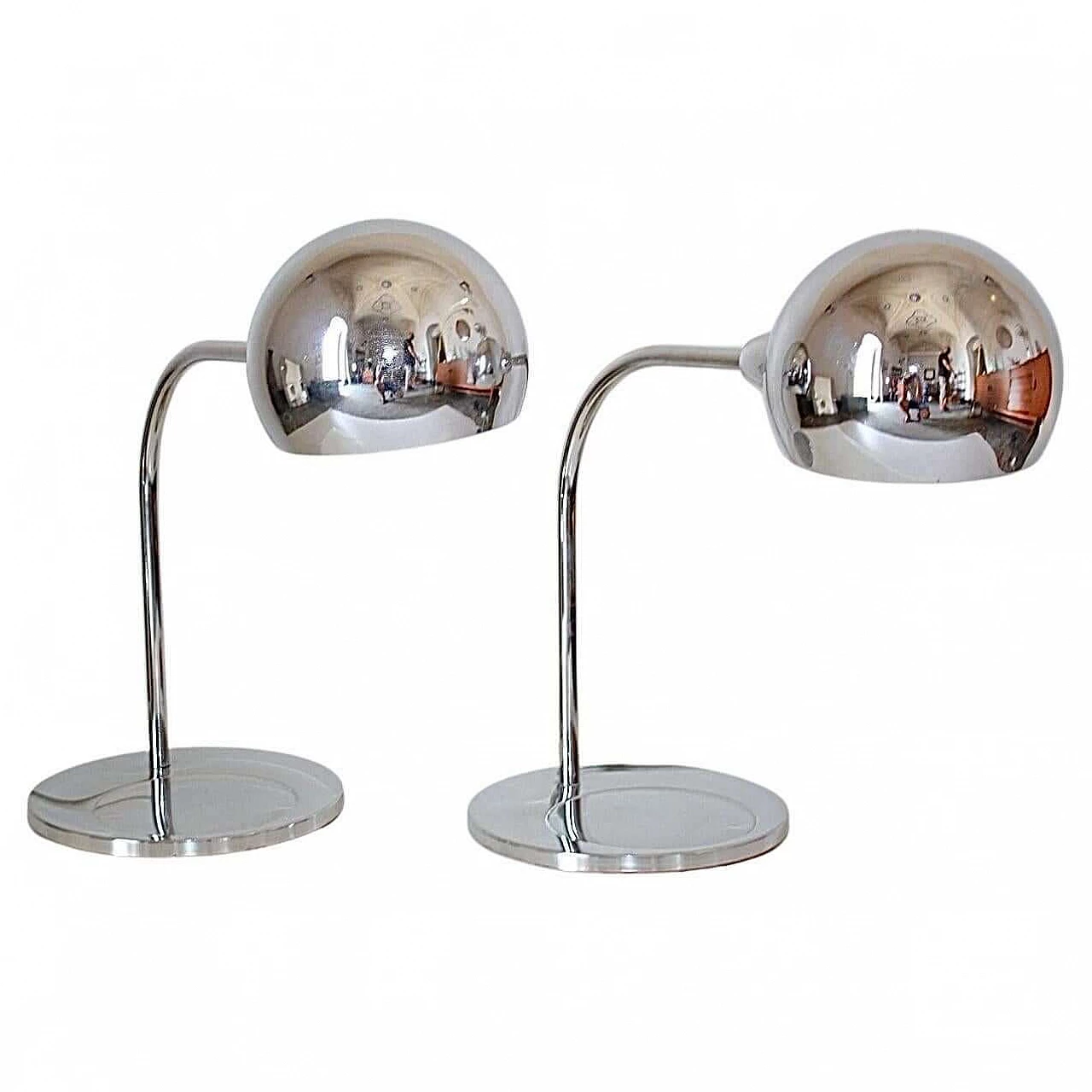 Venticinque table lamps in chrome-plated steel by Sergio Asti for Candle, 1960s 1