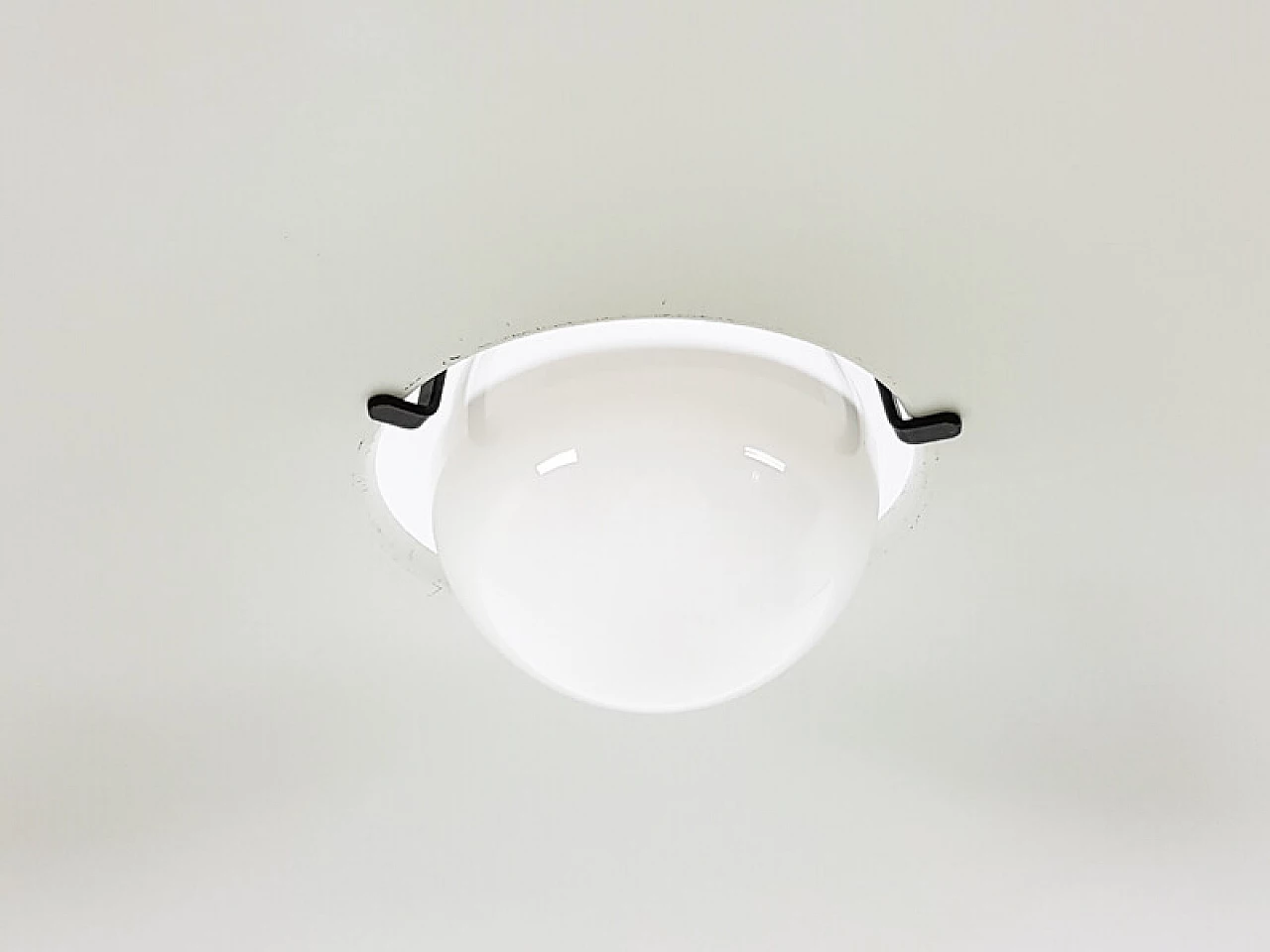 Lampada a sospensione 2133 in metallo laccato bianco e nero di Gino Sarfatti per Arteluce & Flos, anni '70 4