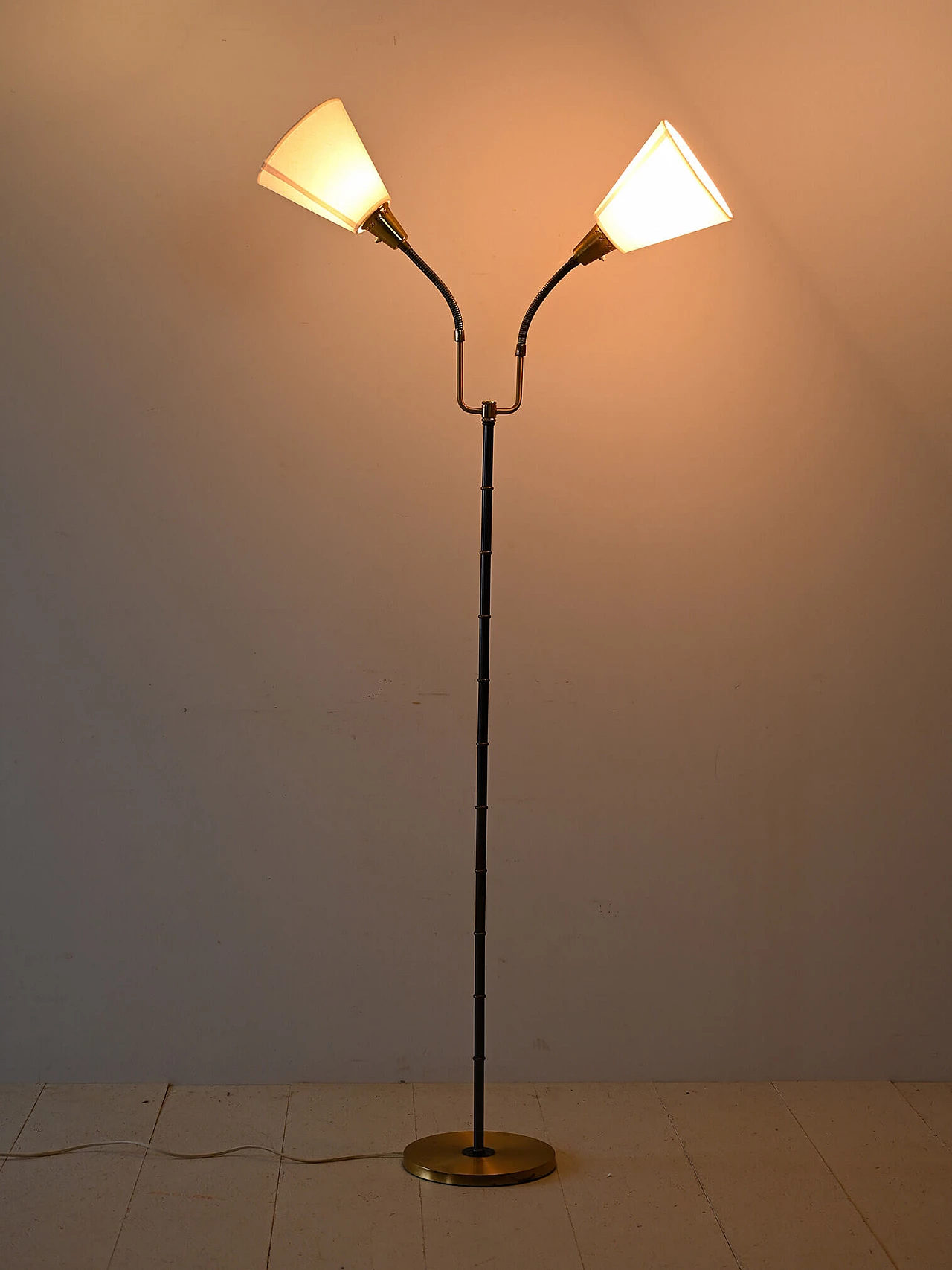 Scandinavian floor lamp with two adjustable arms, 1960s 2