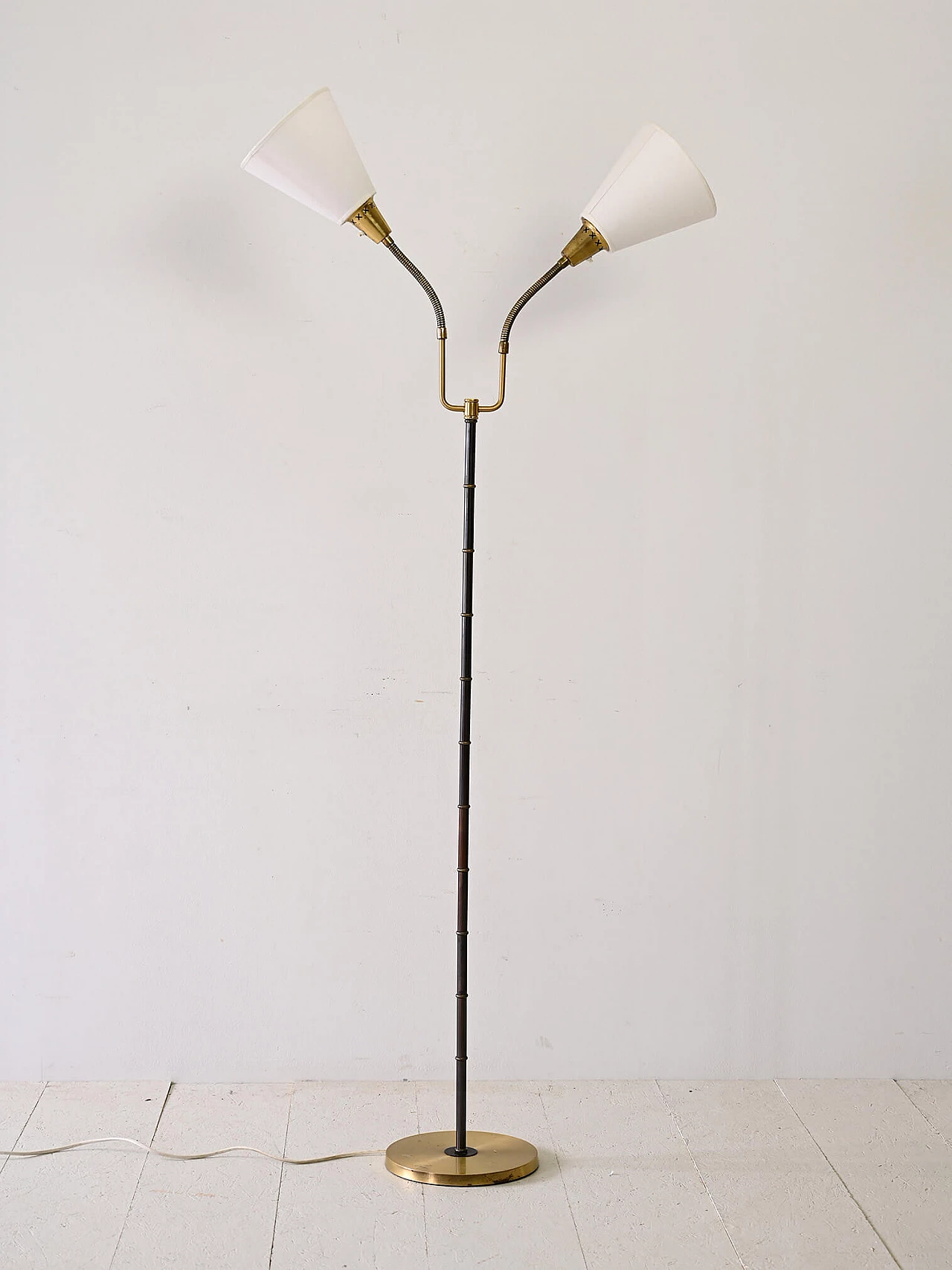 Scandinavian floor lamp with two adjustable arms, 1960s 3