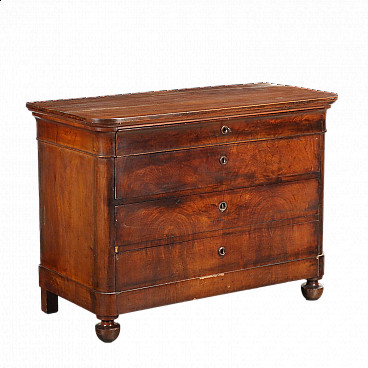 Charles X mahogany panelled dresser, second quarter 19th century