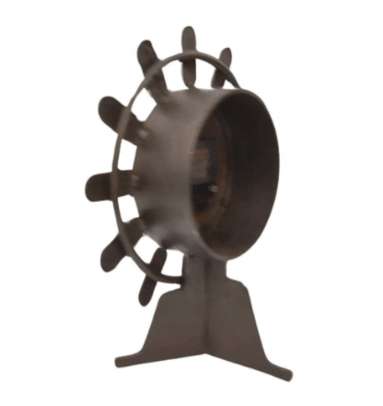 Copper and cast iron Weimar mantel clock, 1970s 5