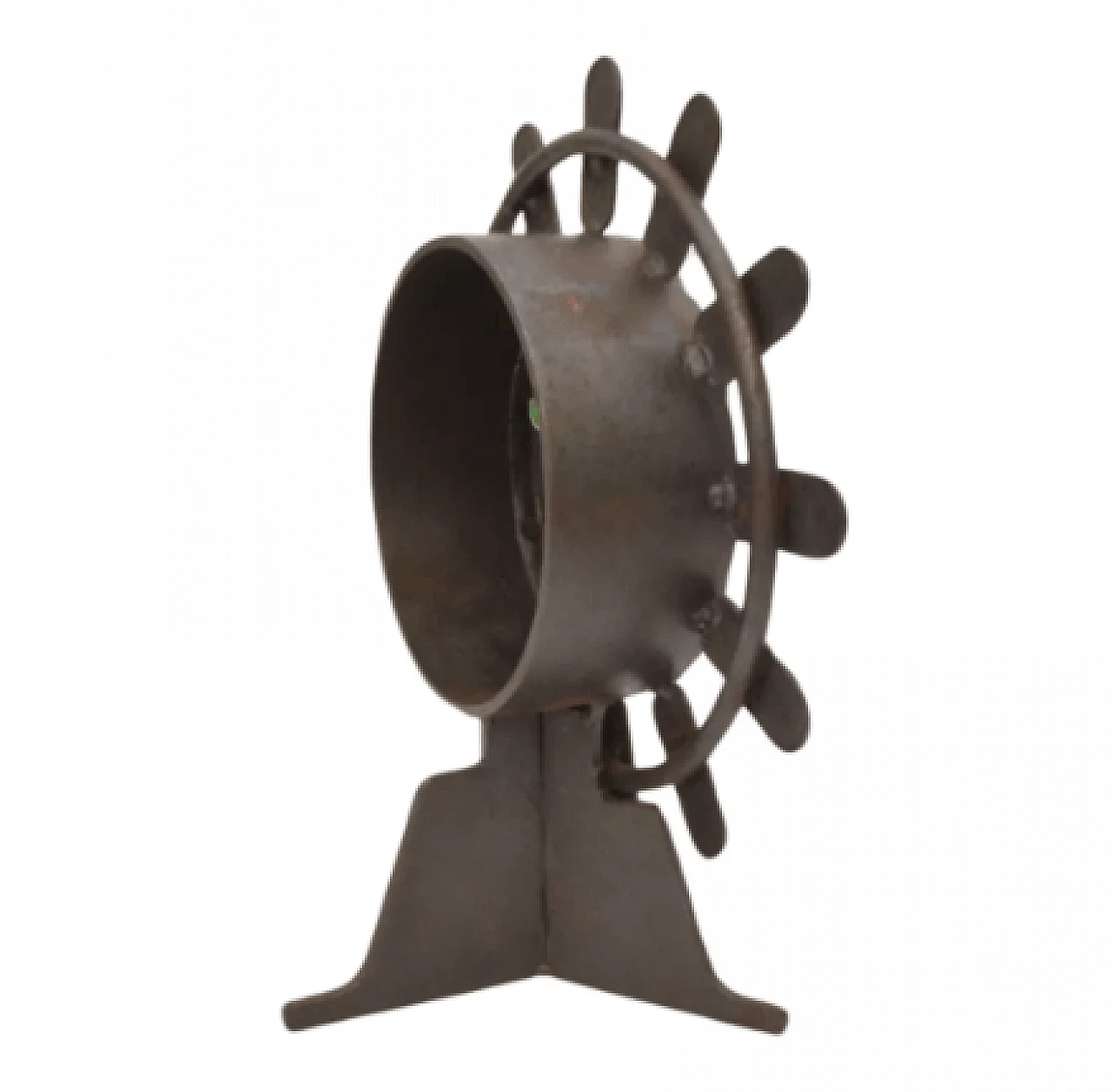Copper and cast iron Weimar mantel clock, 1970s 7