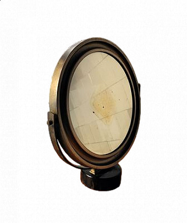 Mirror with metal frame and marble base by Sergio Mazza for Artemide, 1950s