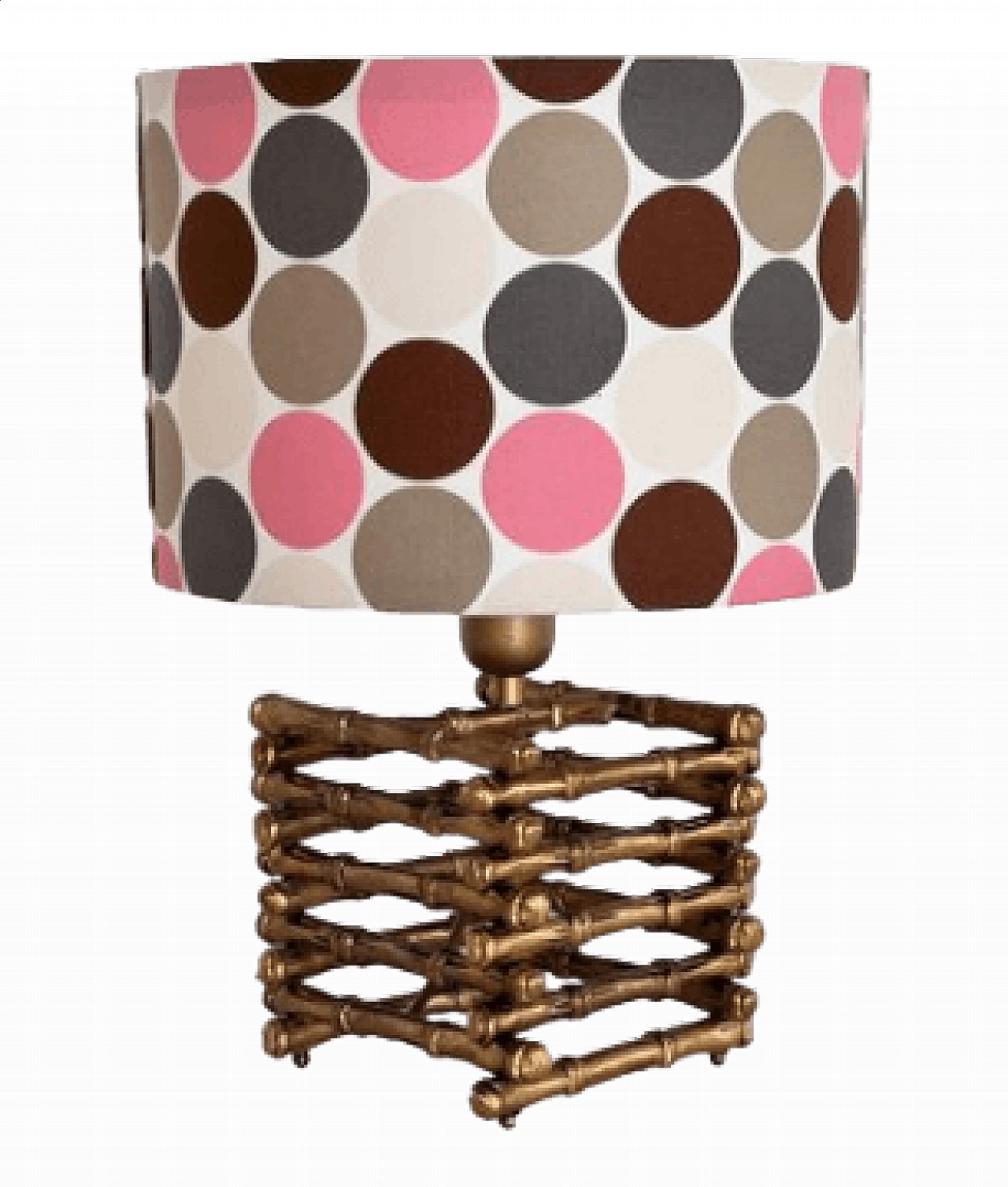 Lampada da tavolo in ottone effetto bambù di Maison Jansen, anni '70 16