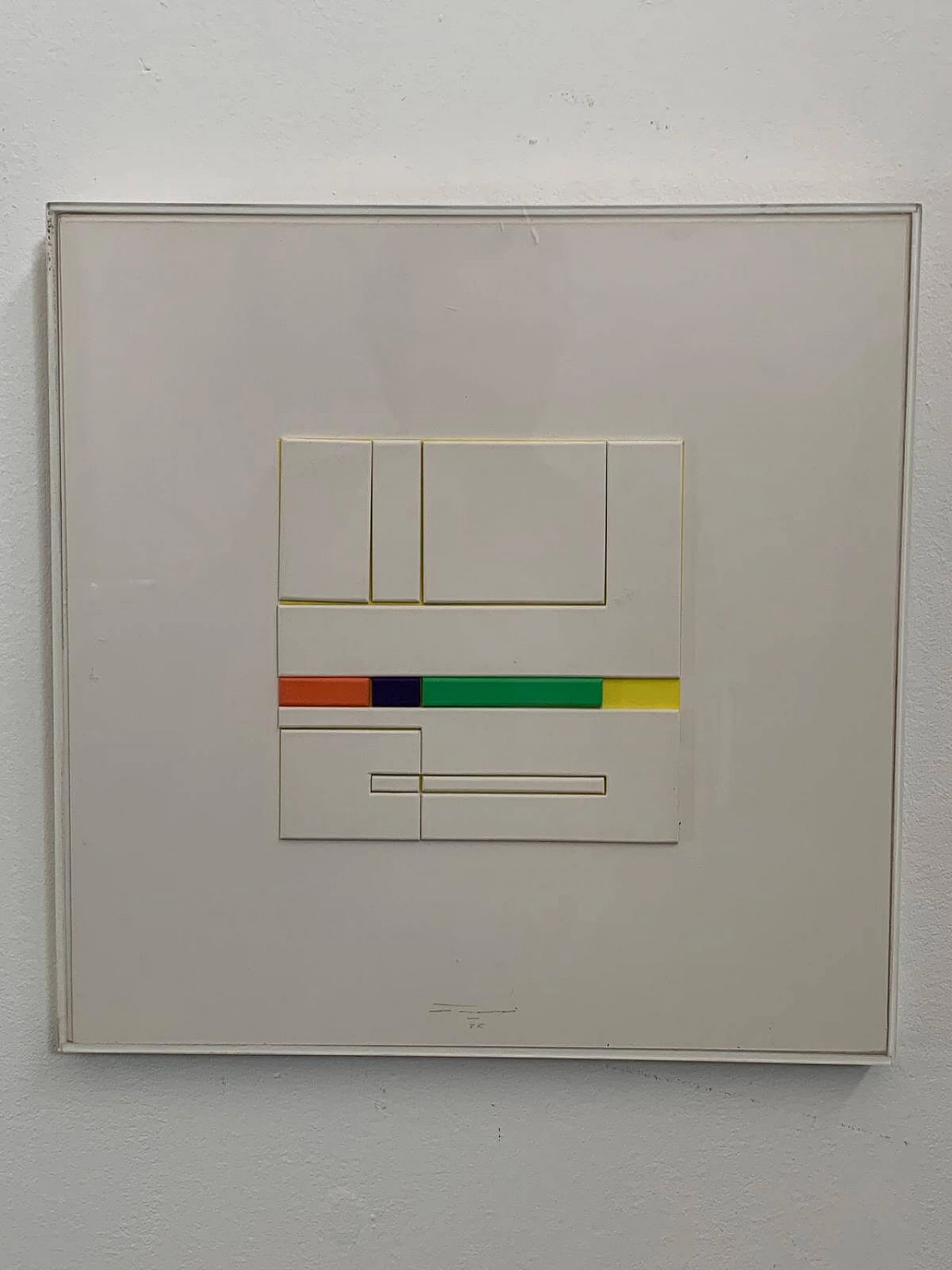 Alfredo Troisi, Evoluzione del quadrato, tecnica mista su cartone, 1975 5