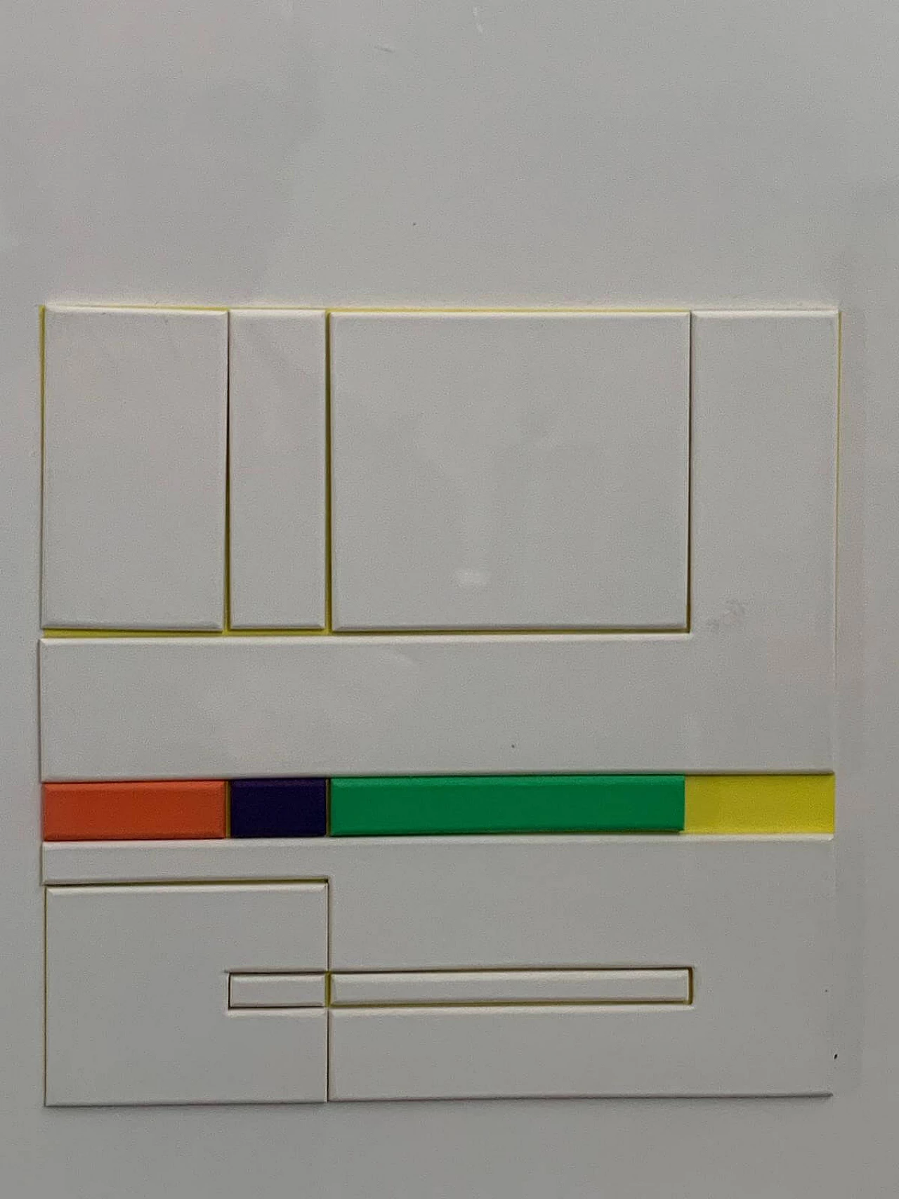 Alfredo Troisi, Evoluzione del quadrato, tecnica mista su cartone, 1975 6