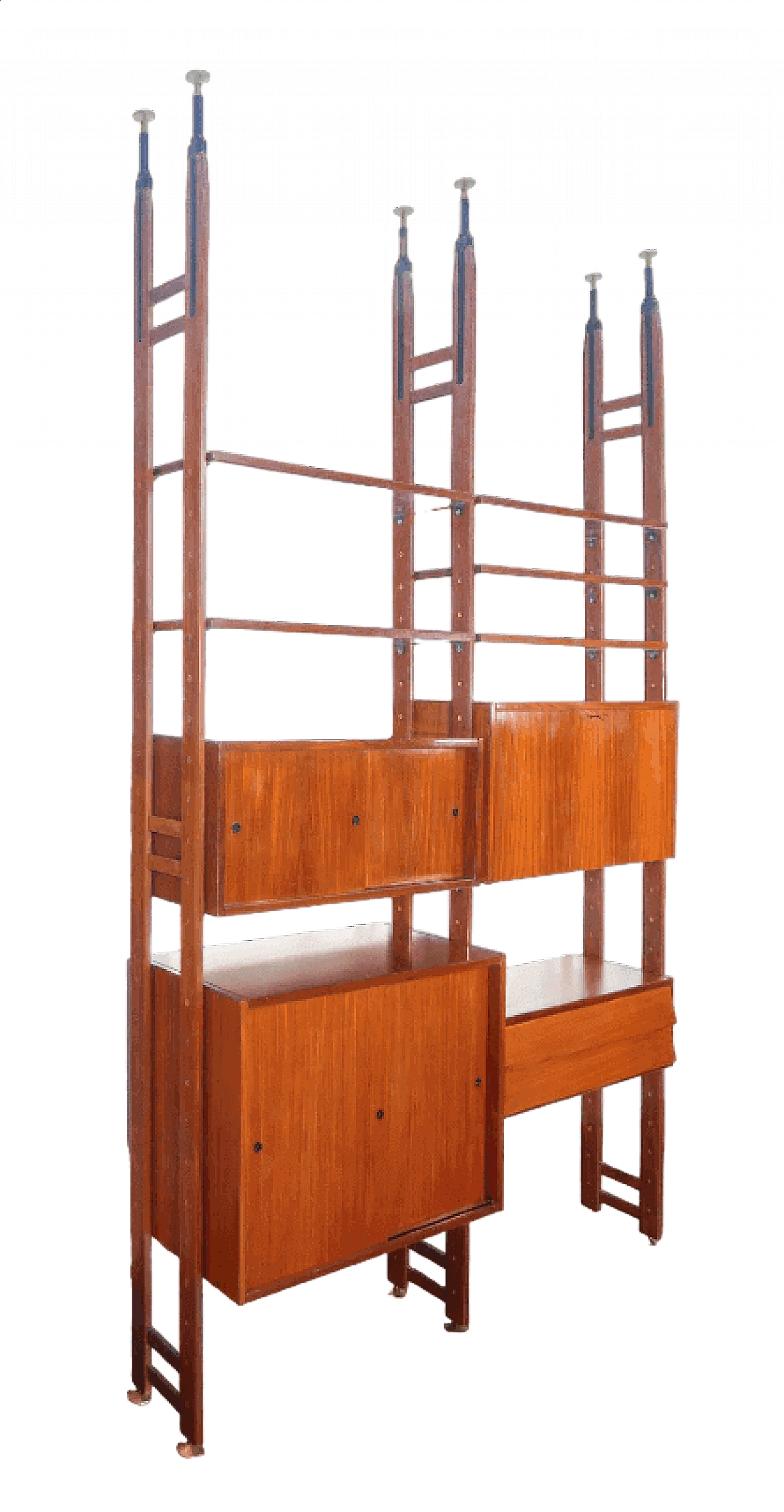 Open modular wooden bookcase, 1970s 15