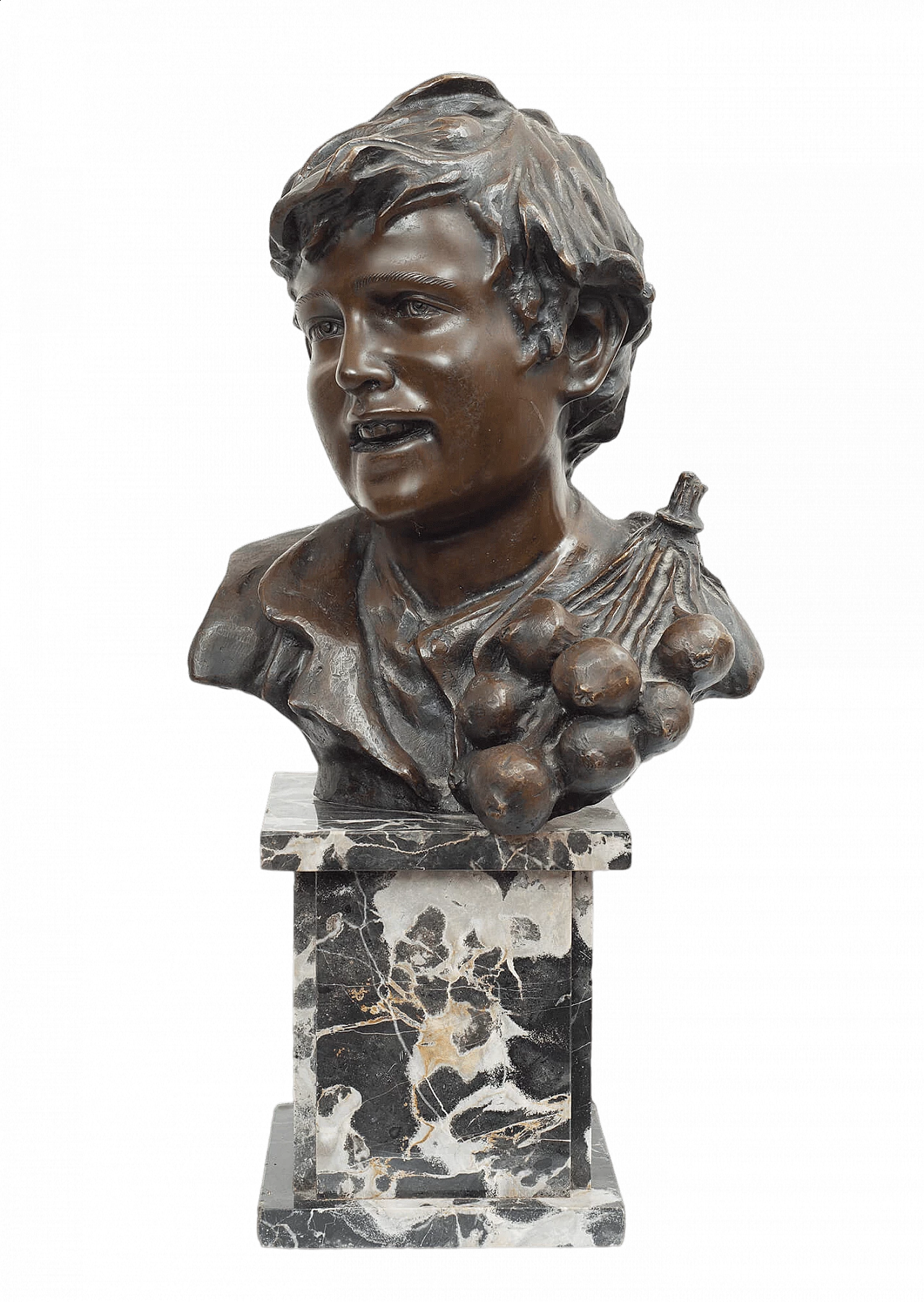 Patinated bronze sculpture depicting a scugnizzo by Vincenzo Cinque, late 19th century 6