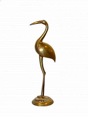 Brass sculpture depicting ibis, 1970s