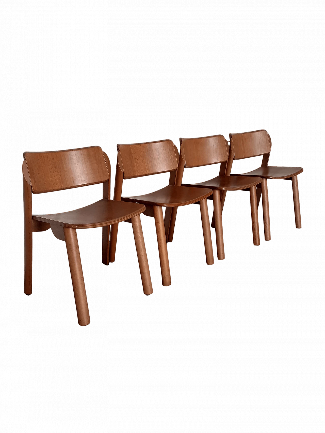 4 Wooden chairs, 1970s 14