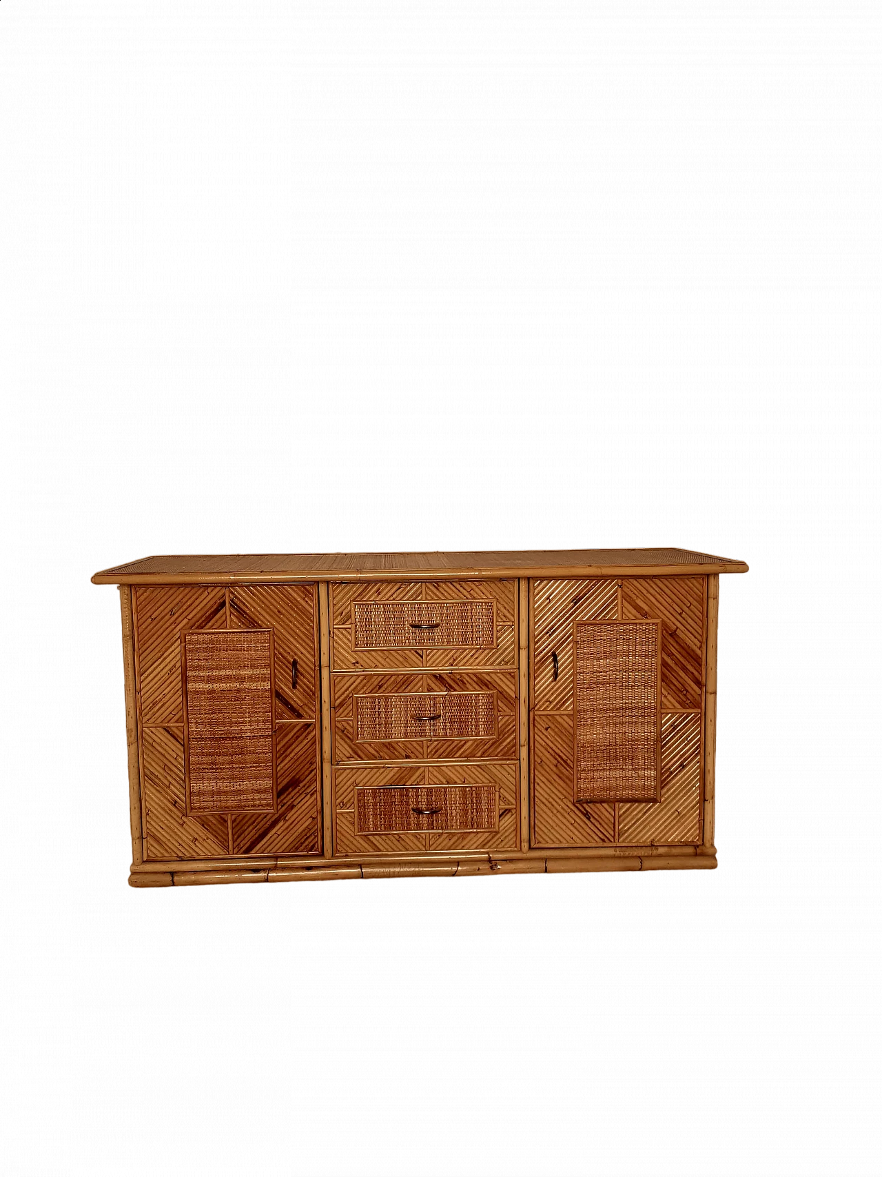 Bamboo sideboard in the style of Vivai del Sud, 1960s 13