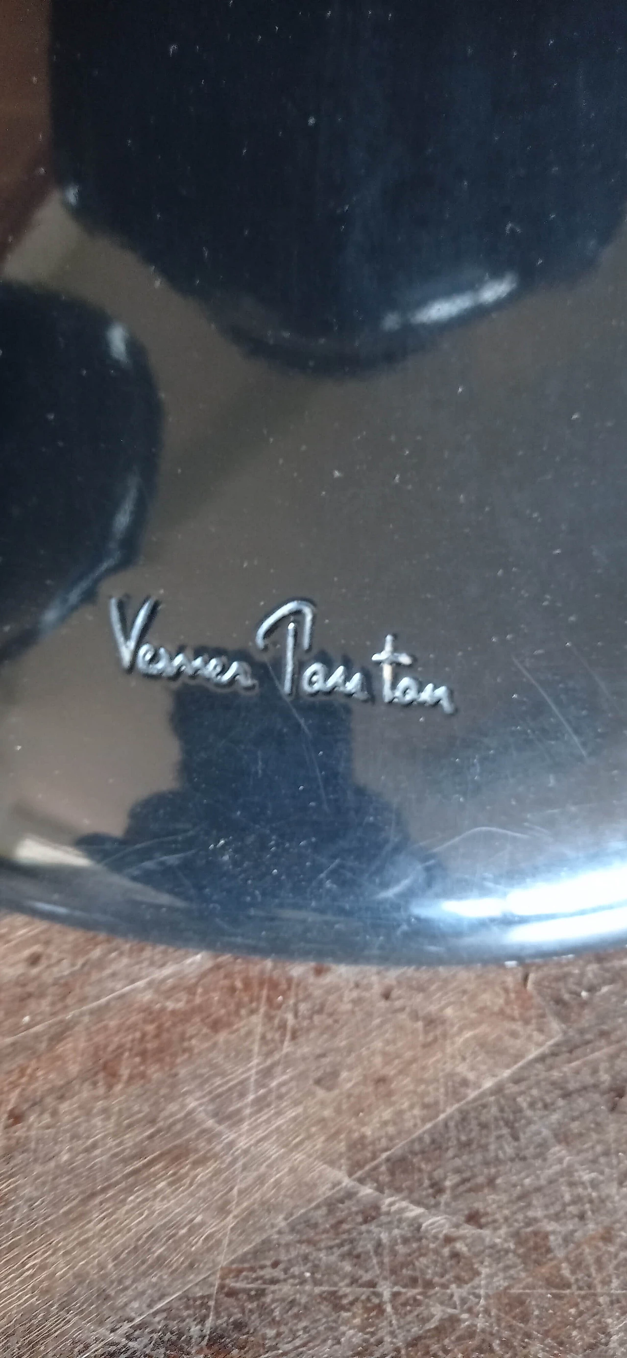 Coppia di sedie Verner Panton in schiuma poliuretanica lucida nera per Vitra, 2006 80