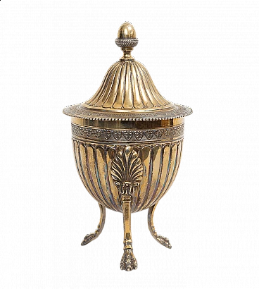 Neapolitan embossed silver sugar bowl, early 20th century