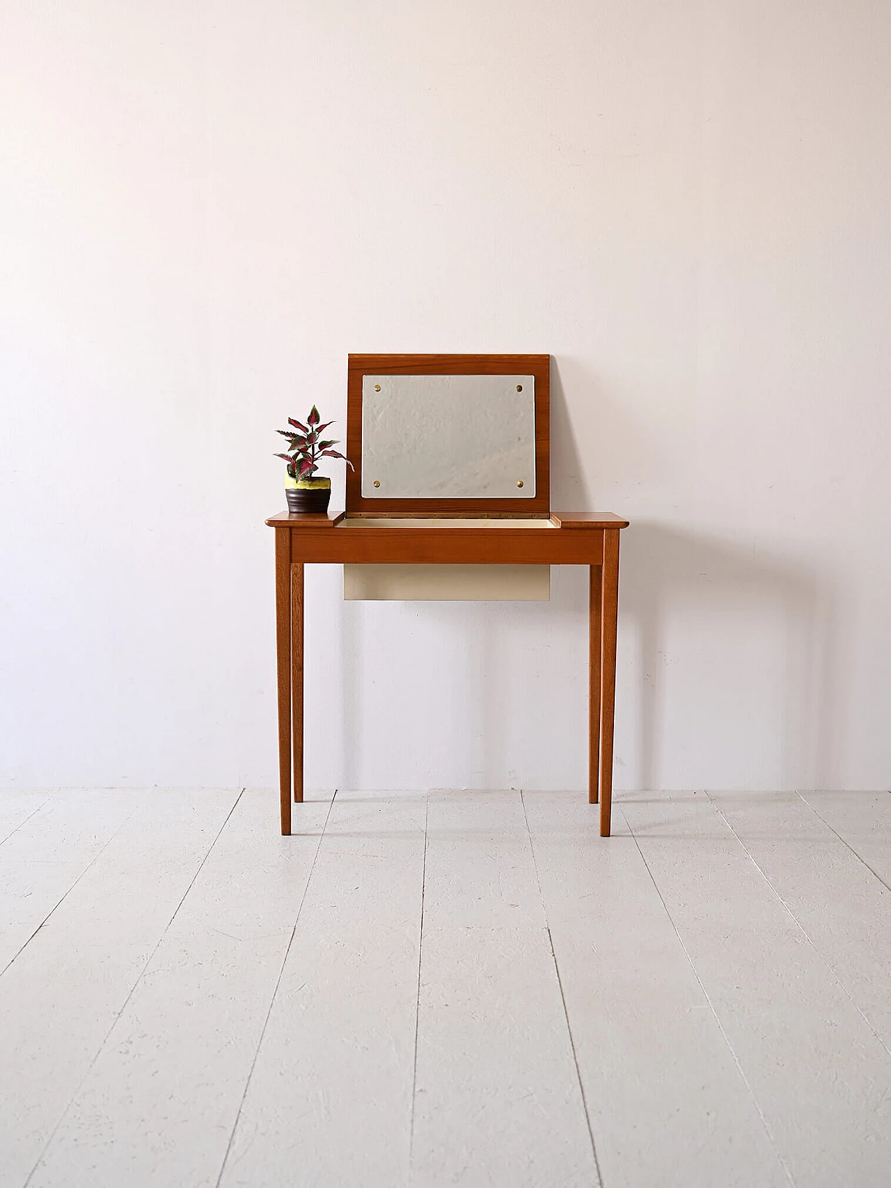 Nordic teak dressing table with mirror, 1960s 2