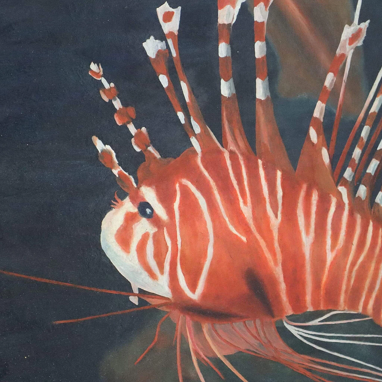 Saro P., Lion fish, oil on masonite, 1976 3