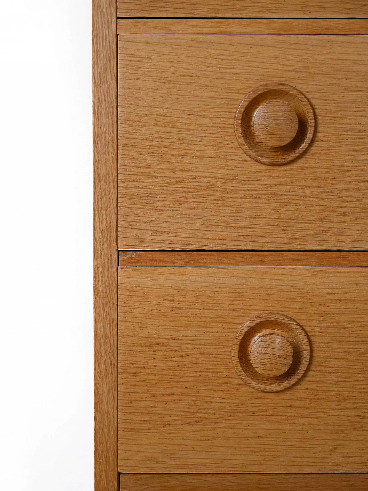 Oak chest of drawers with square legs, 1960s 7