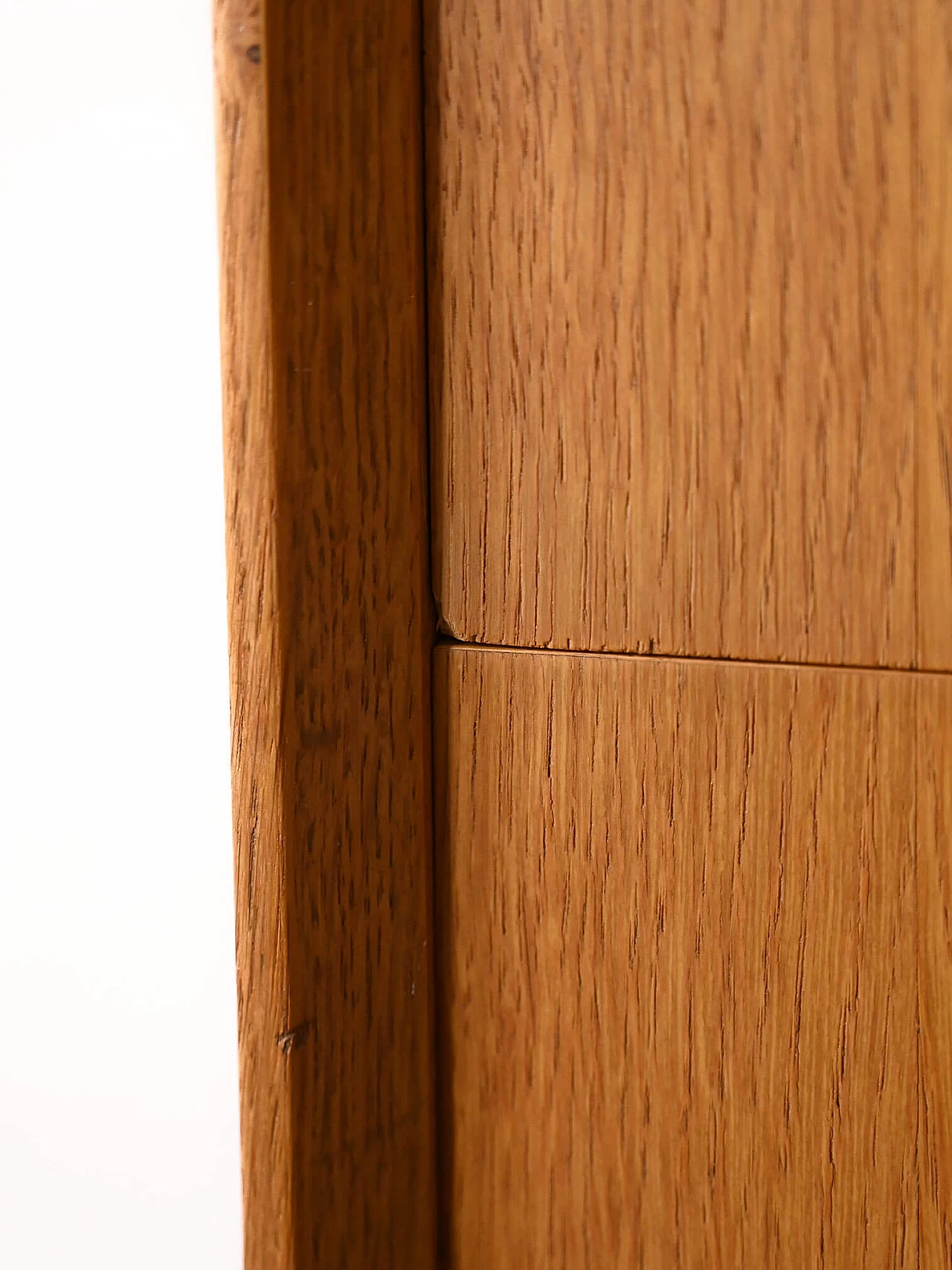 Scandinavian oak bookcase with three drawers, 1960s 9