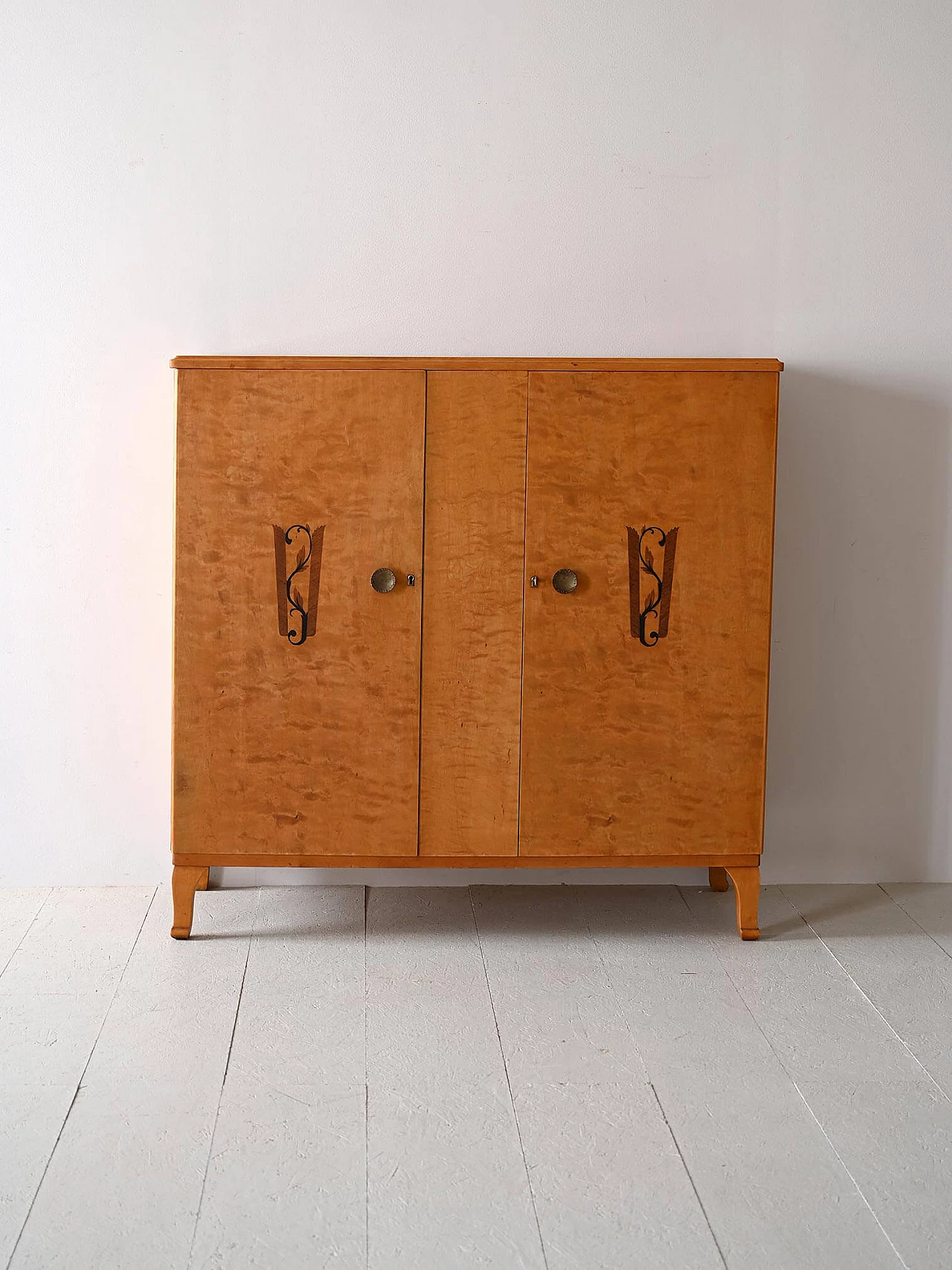 Credenza Art Déco scandinava in legno, anni '40 2