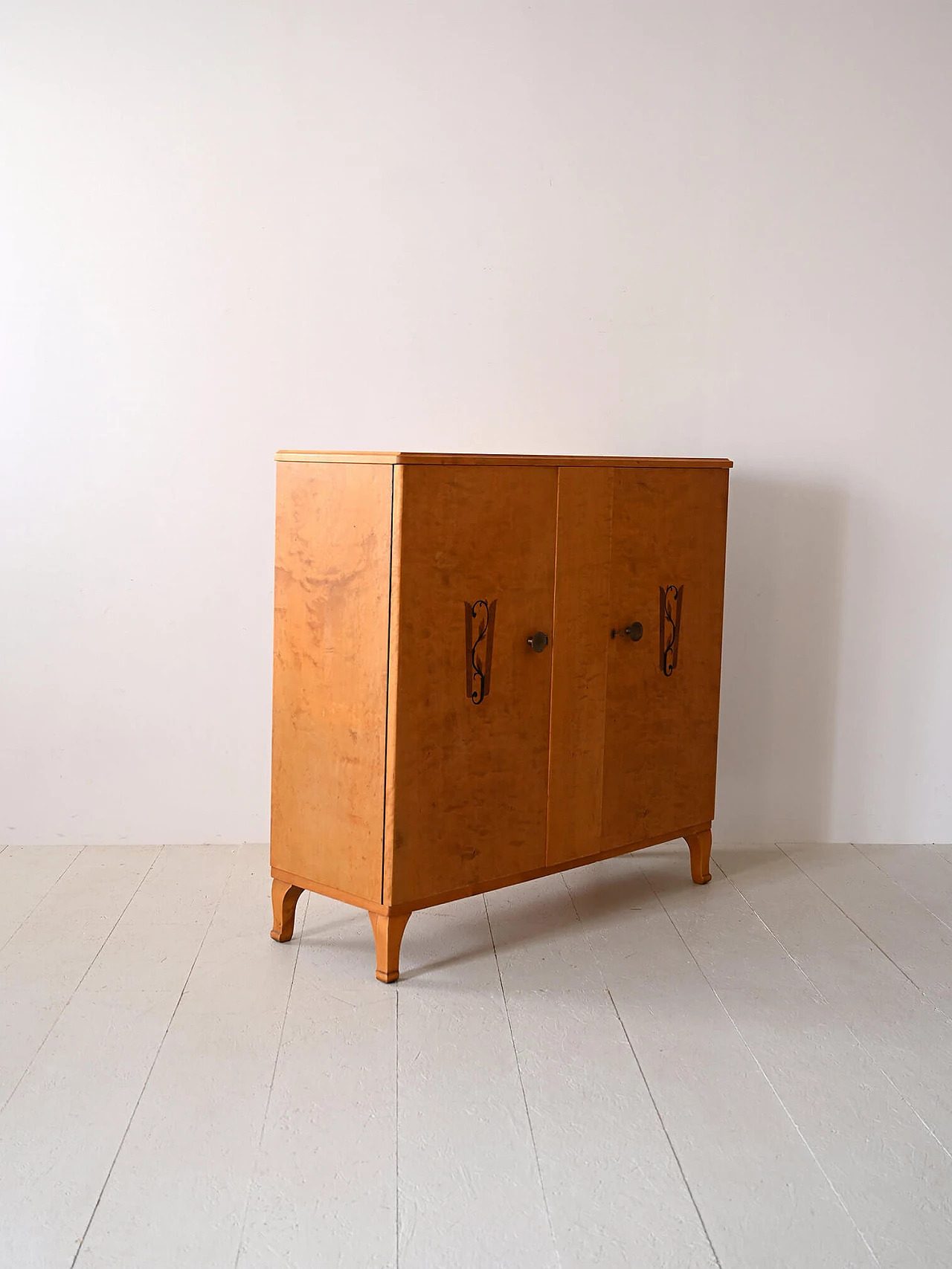 Credenza Art Déco scandinava in legno, anni '40 4