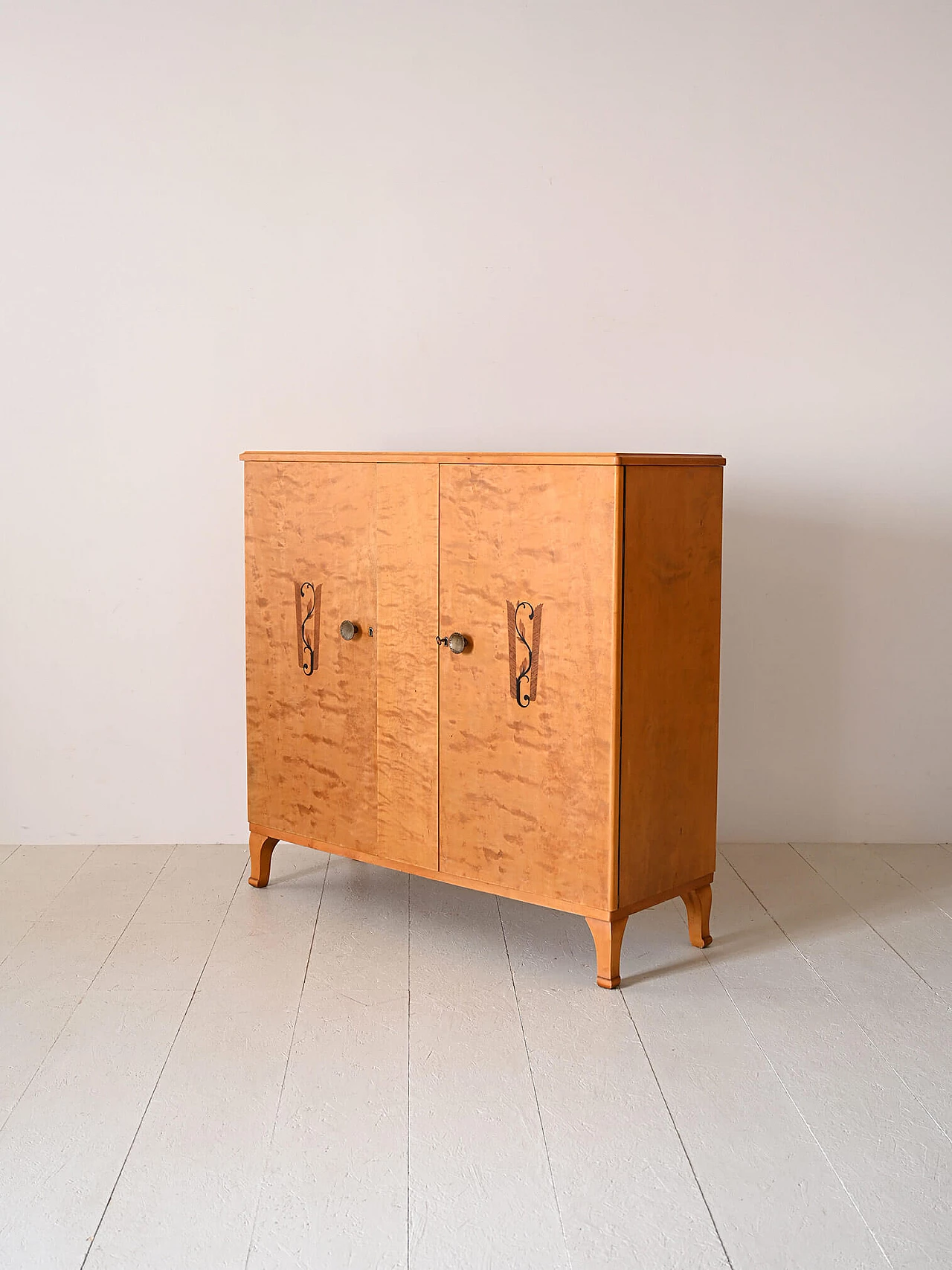 Credenza Art Déco scandinava in legno, anni '40 5