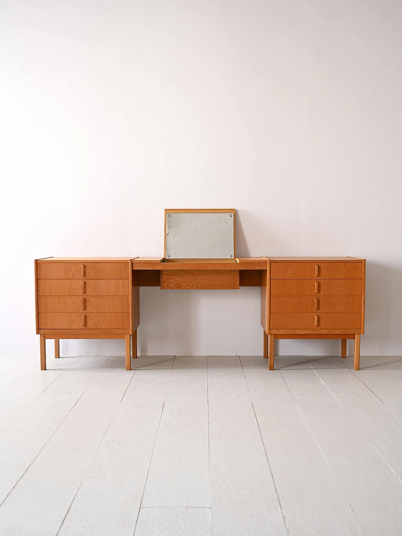 Oak desk with mirror by Bertil Fridhagen for Bodafors, 1960s 1