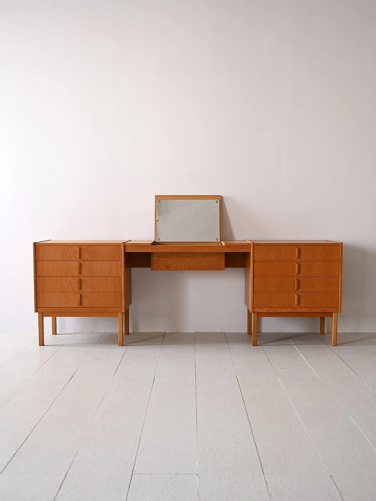Oak desk with mirror by Bertil Fridhagen for Bodafors, 1960s 4