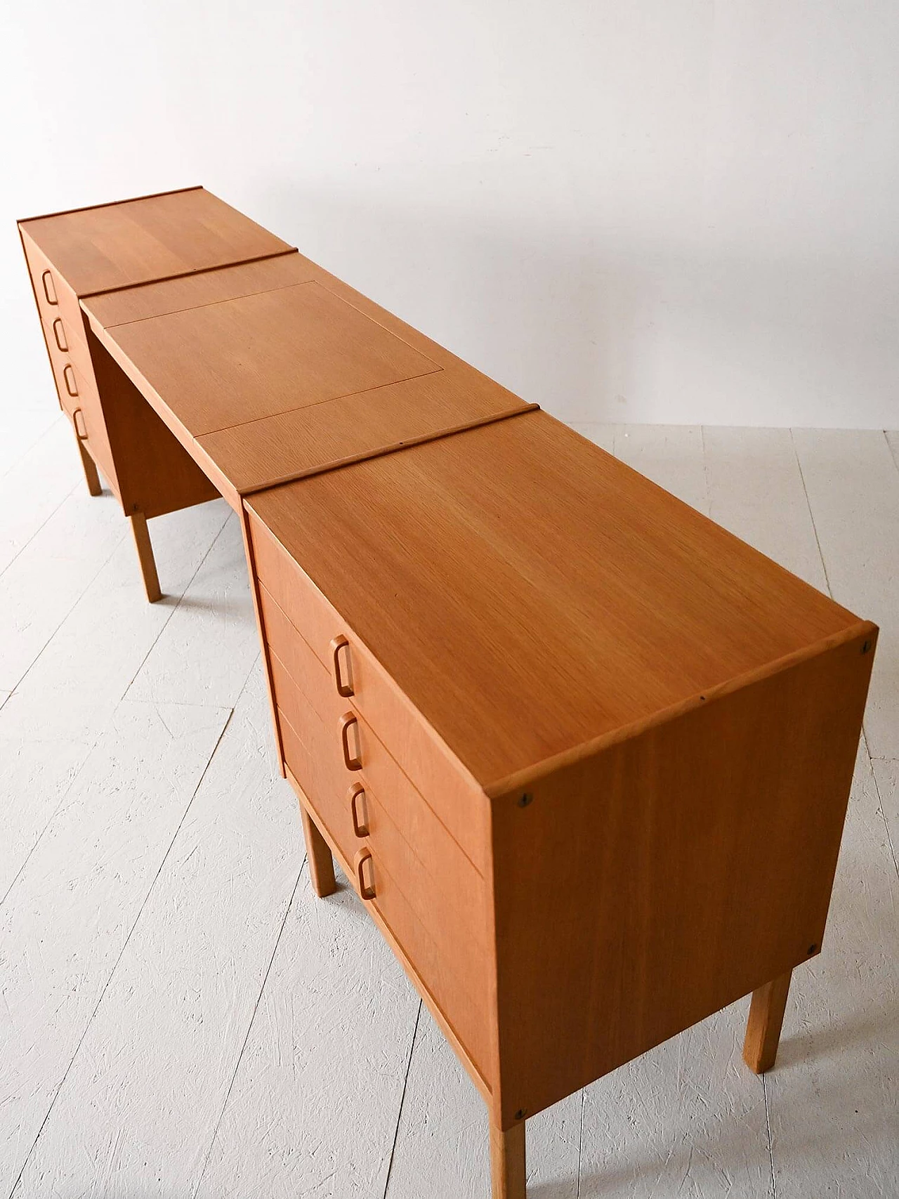 Oak desk with mirror by Bertil Fridhagen for Bodafors, 1960s 15