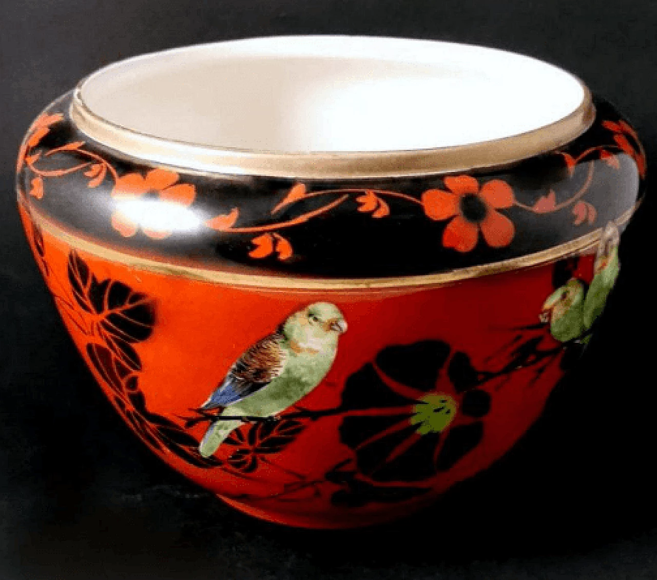 Painted terracotta cachepot by Gibson & Sons, 1912 12