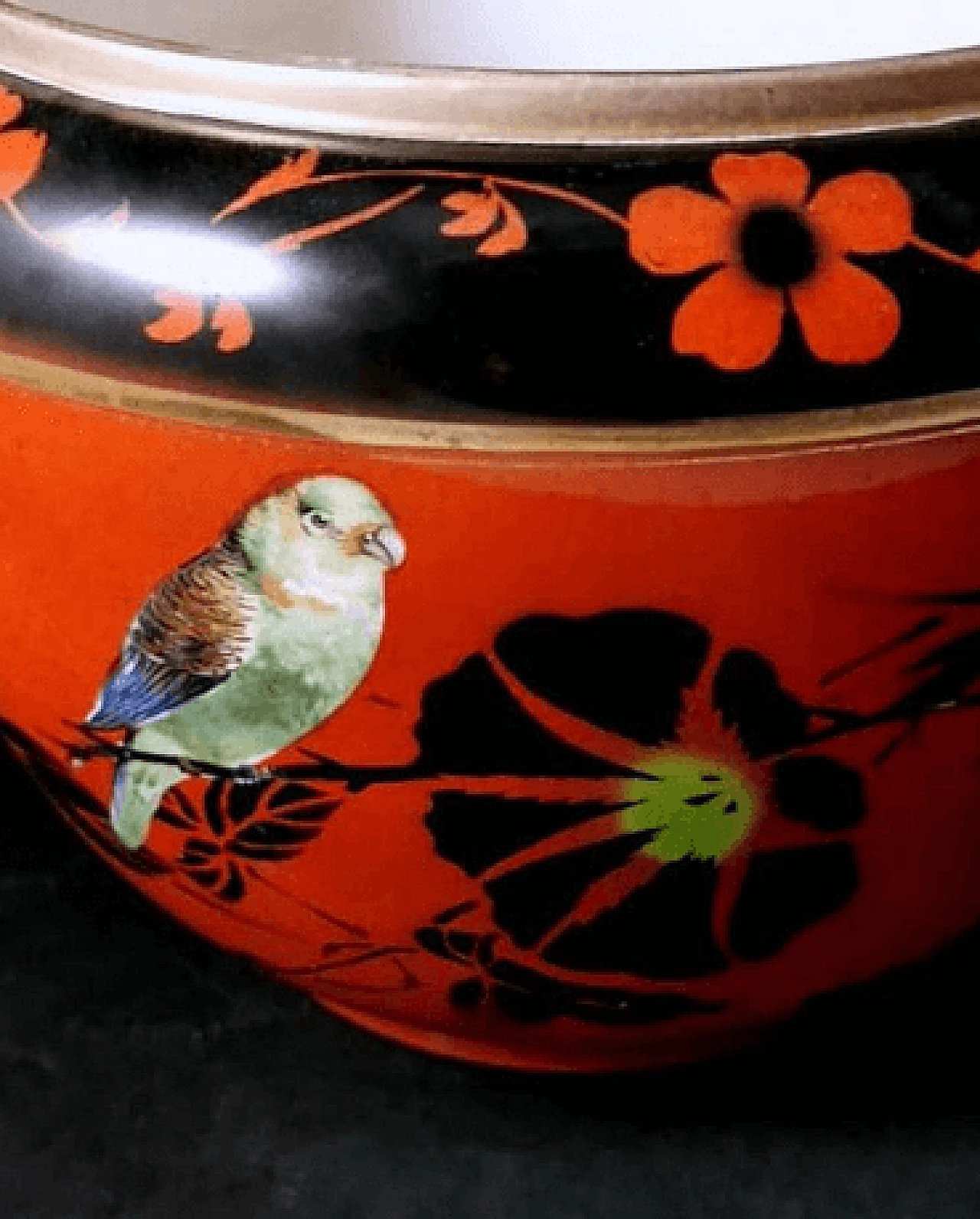 Painted terracotta cachepot by Gibson & Sons, 1912 13