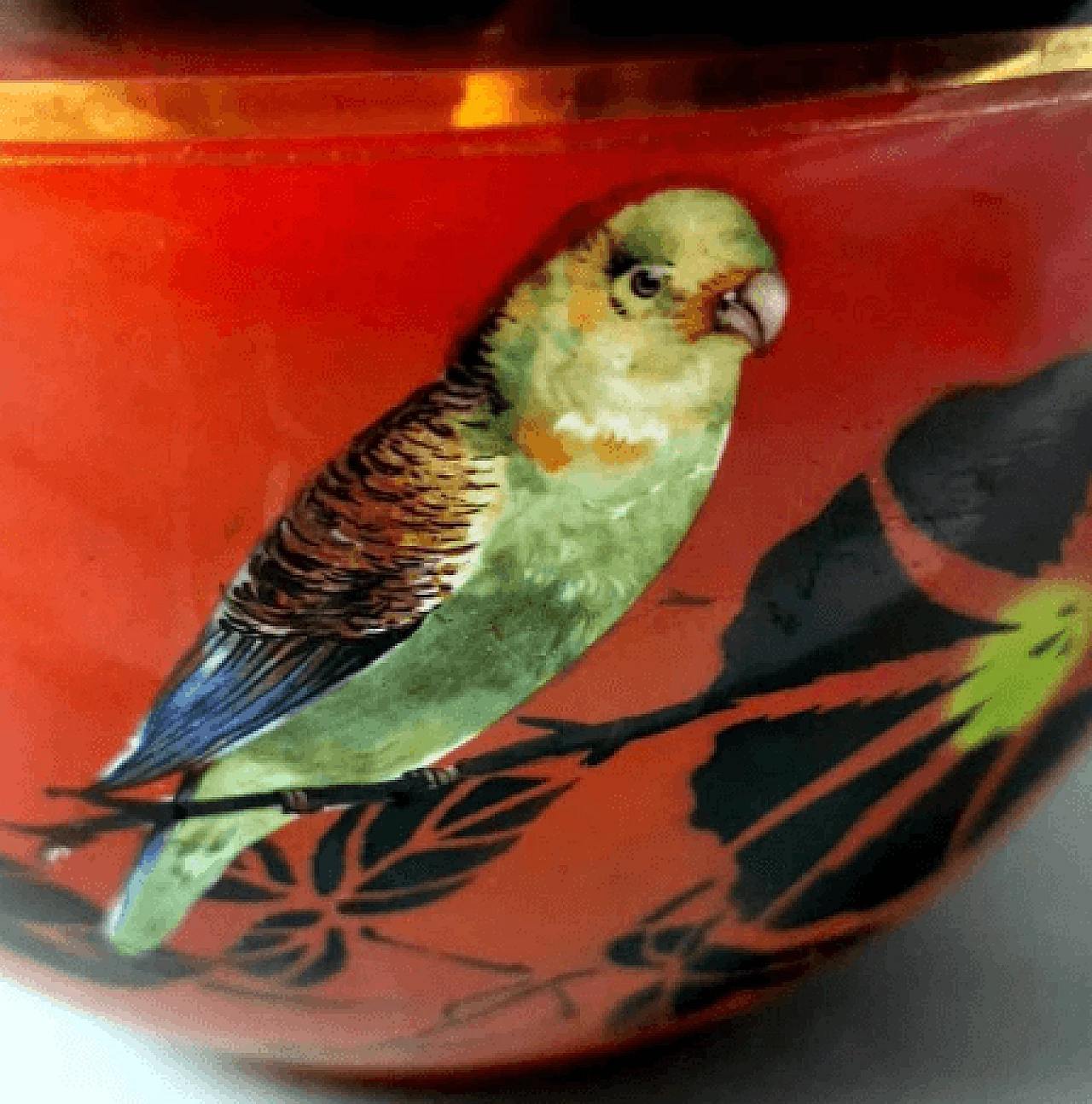 Painted terracotta cachepot by Gibson & Sons, 1912 14