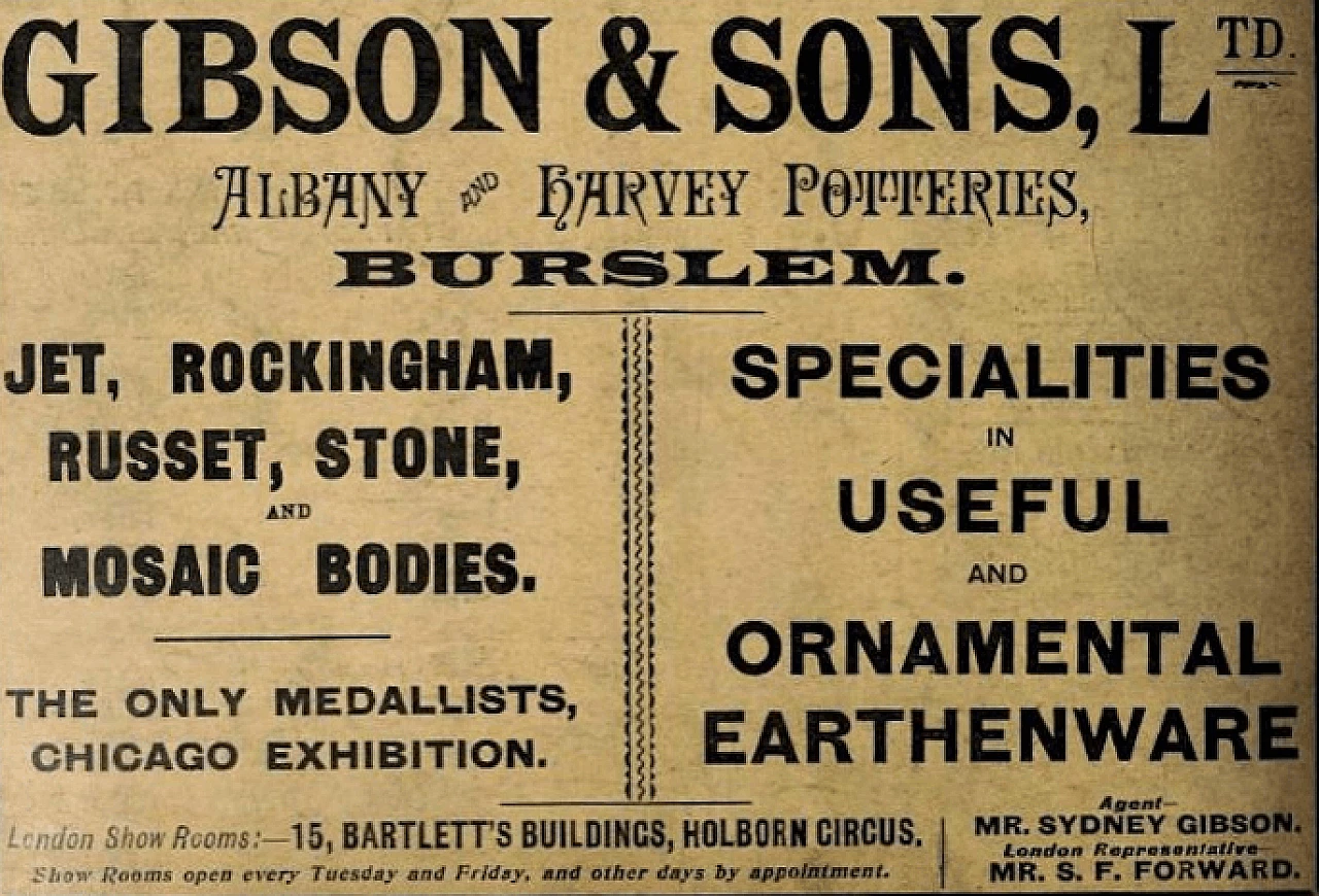 Cachepot in terracotta dipinta di Gibson & Sons, 1912 19