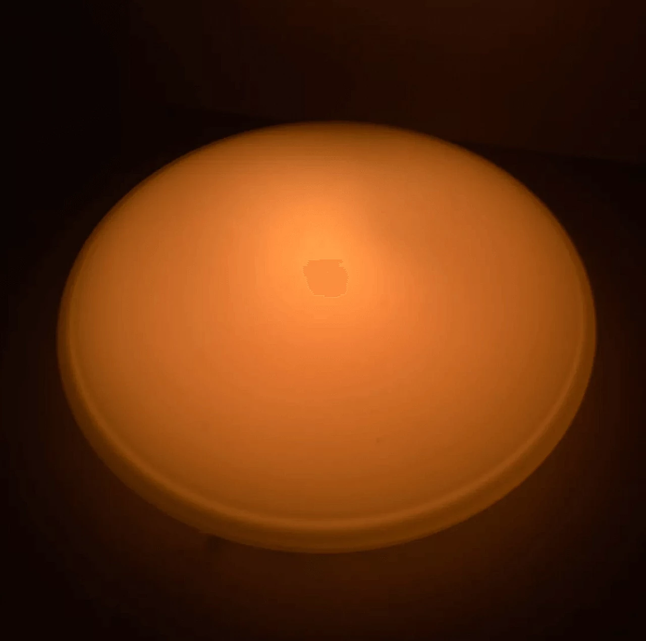 Large white glass ceiling lamp by Penko Pieńsk, 1970s 2