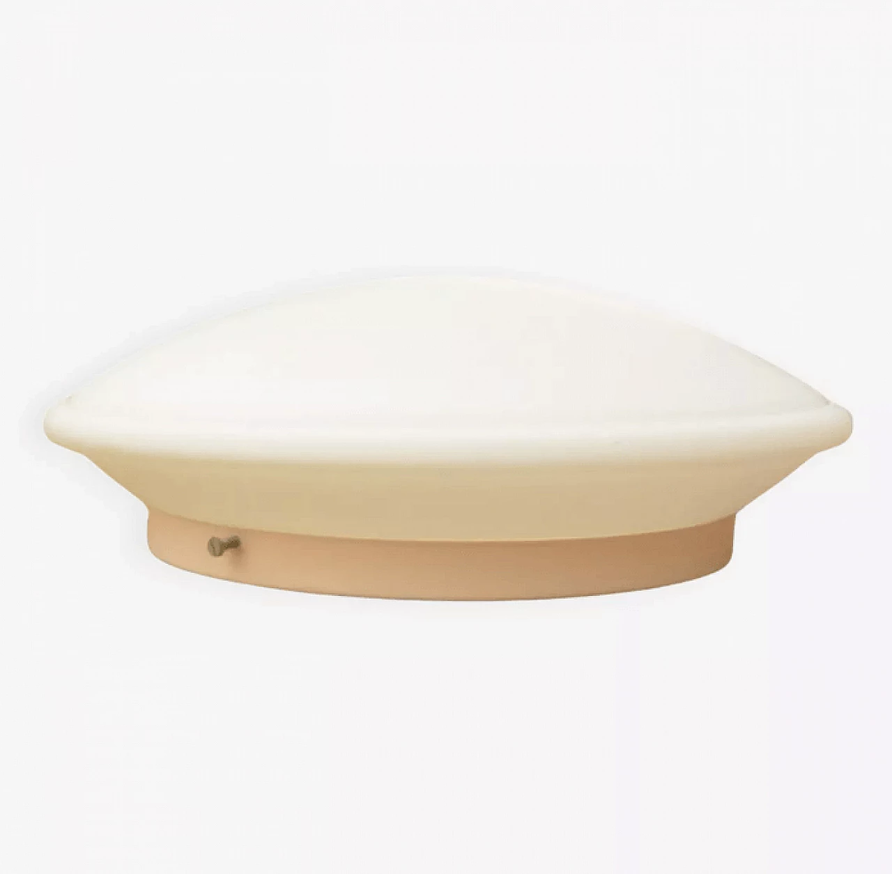 Large white glass ceiling lamp by Penko Pieńsk, 1970s 10