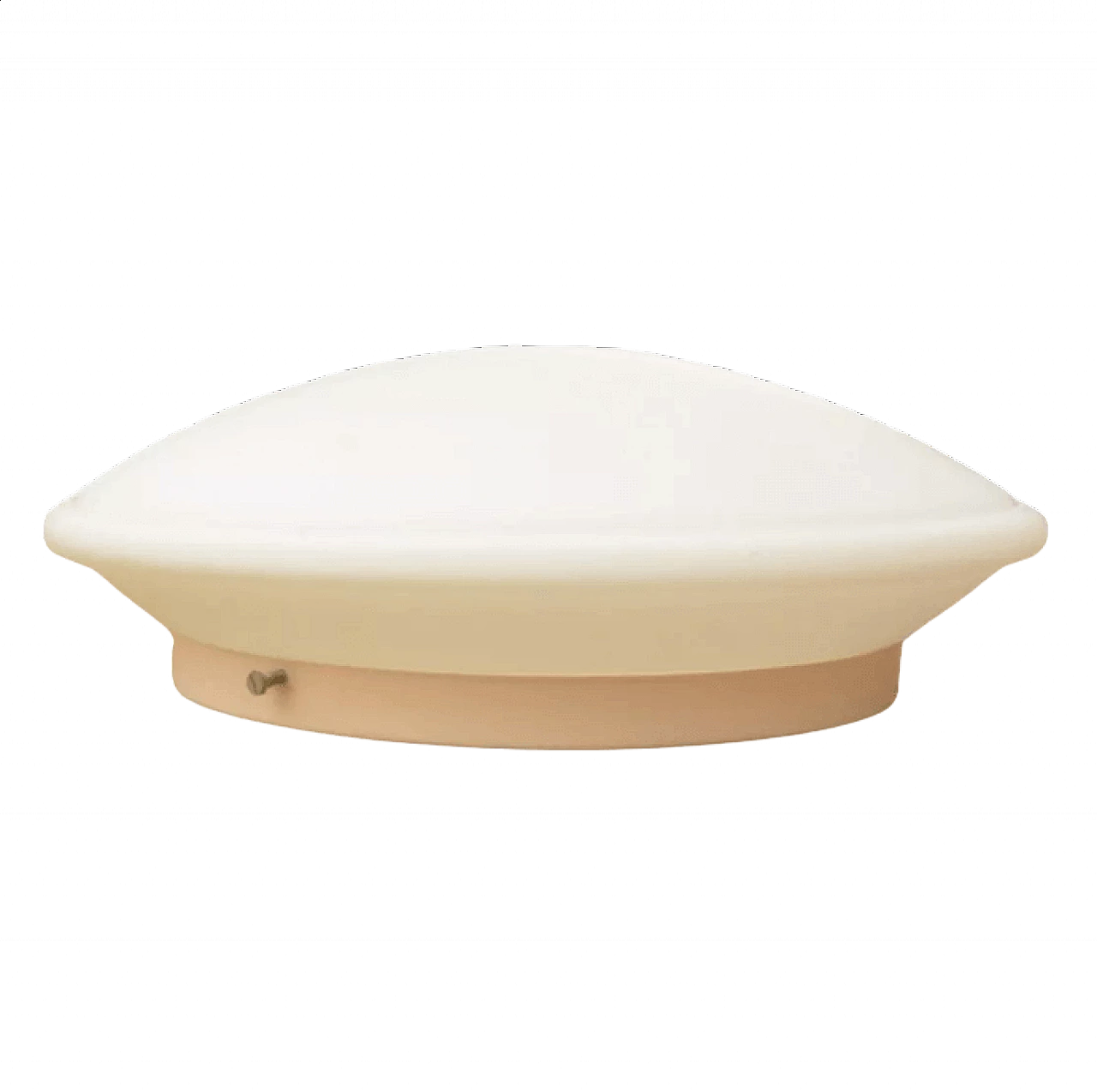 Large white glass ceiling lamp by Penko Pieńsk, 1970s 11