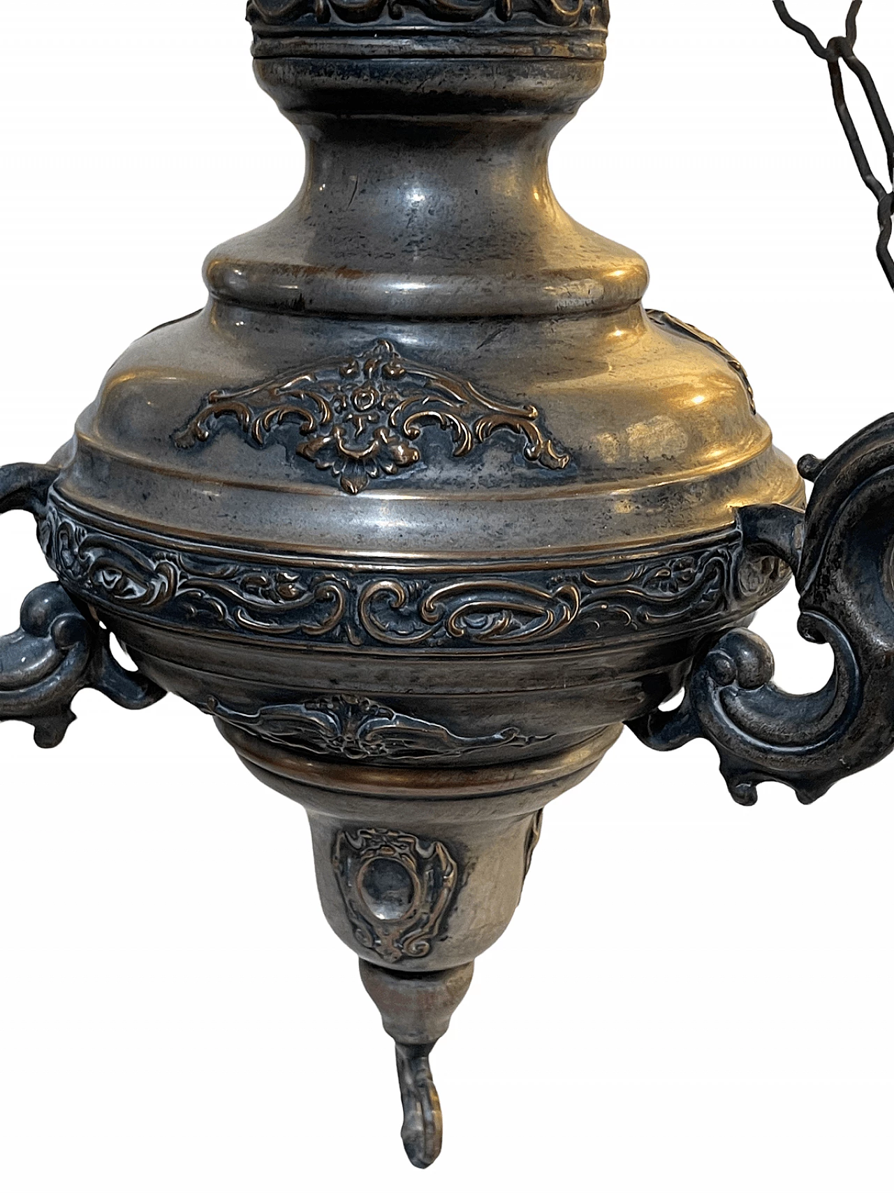 Silver-plated copper votive lamp, early 19th century 1
