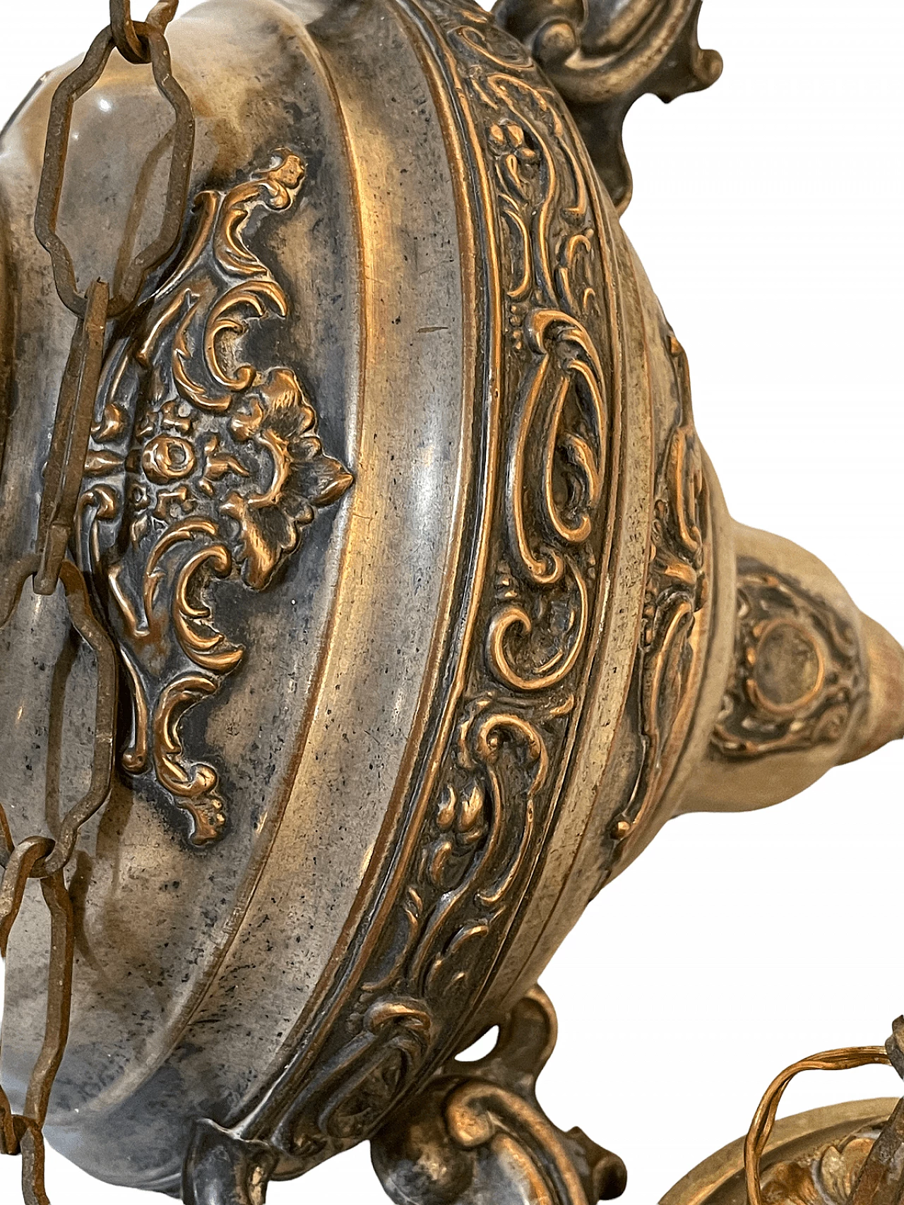 Silver-plated copper votive lamp, early 19th century 3