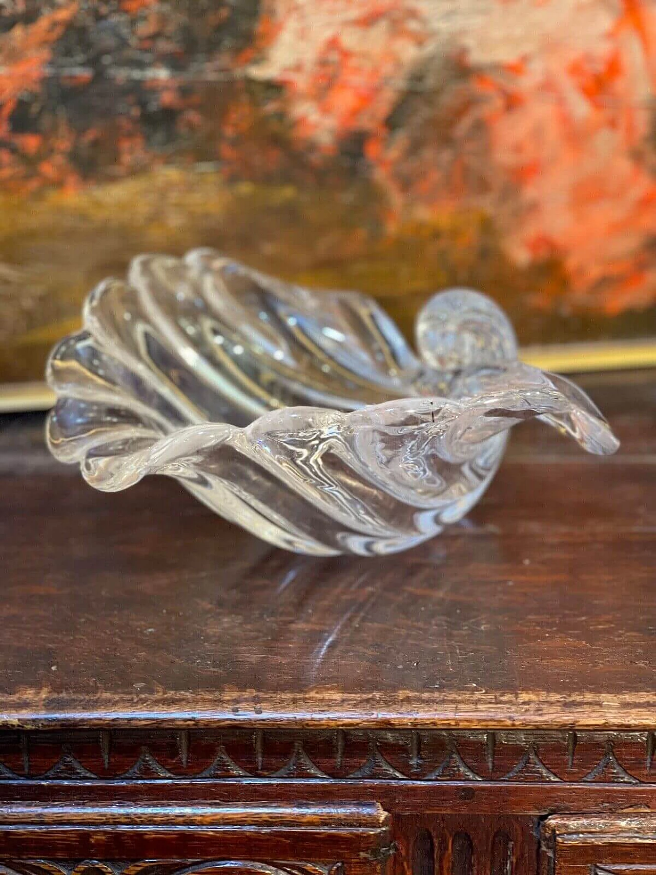 Murano glass shell vase by Seguso, mid-20th century 2