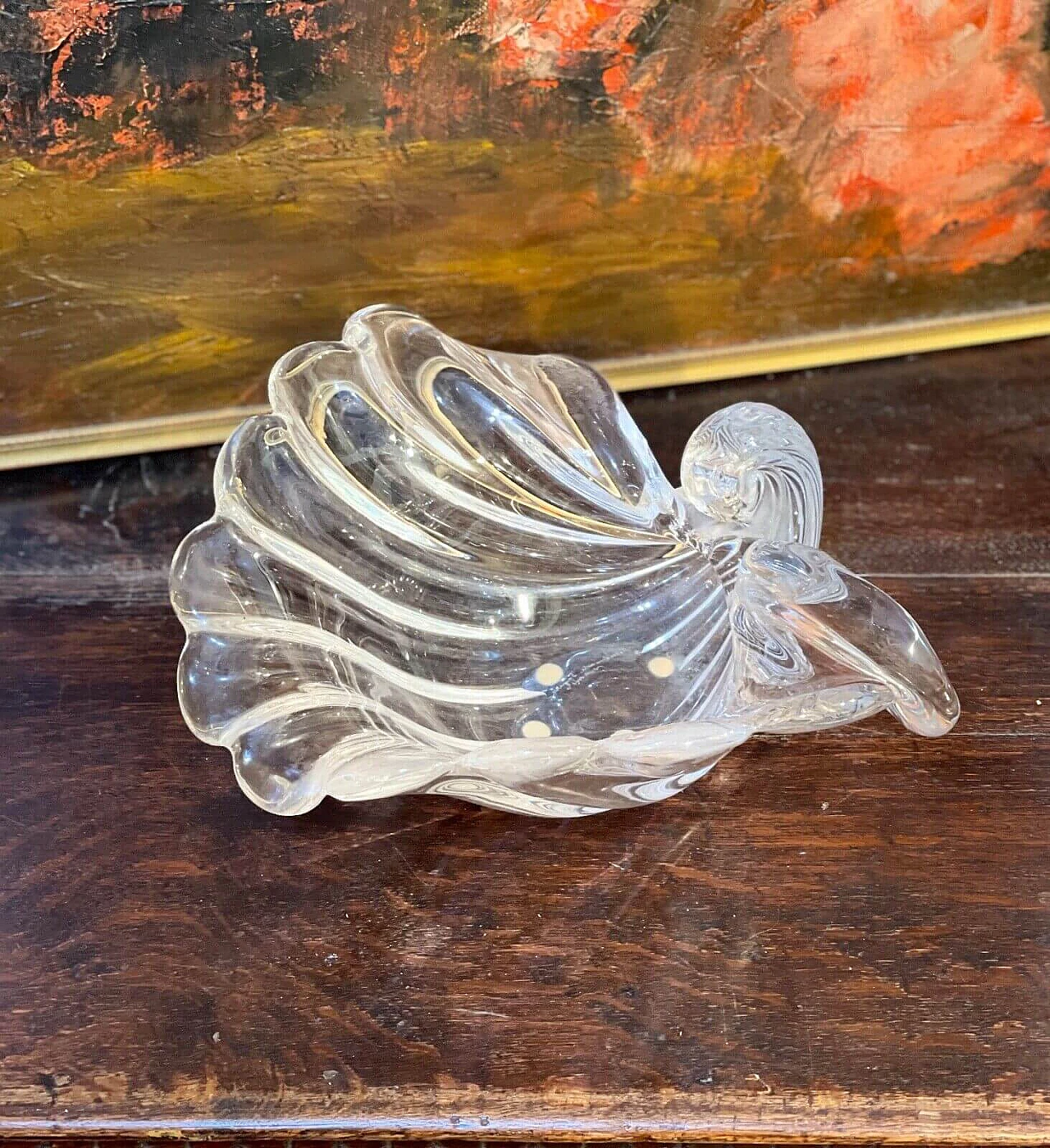 Murano glass shell vase by Seguso, mid-20th century 3