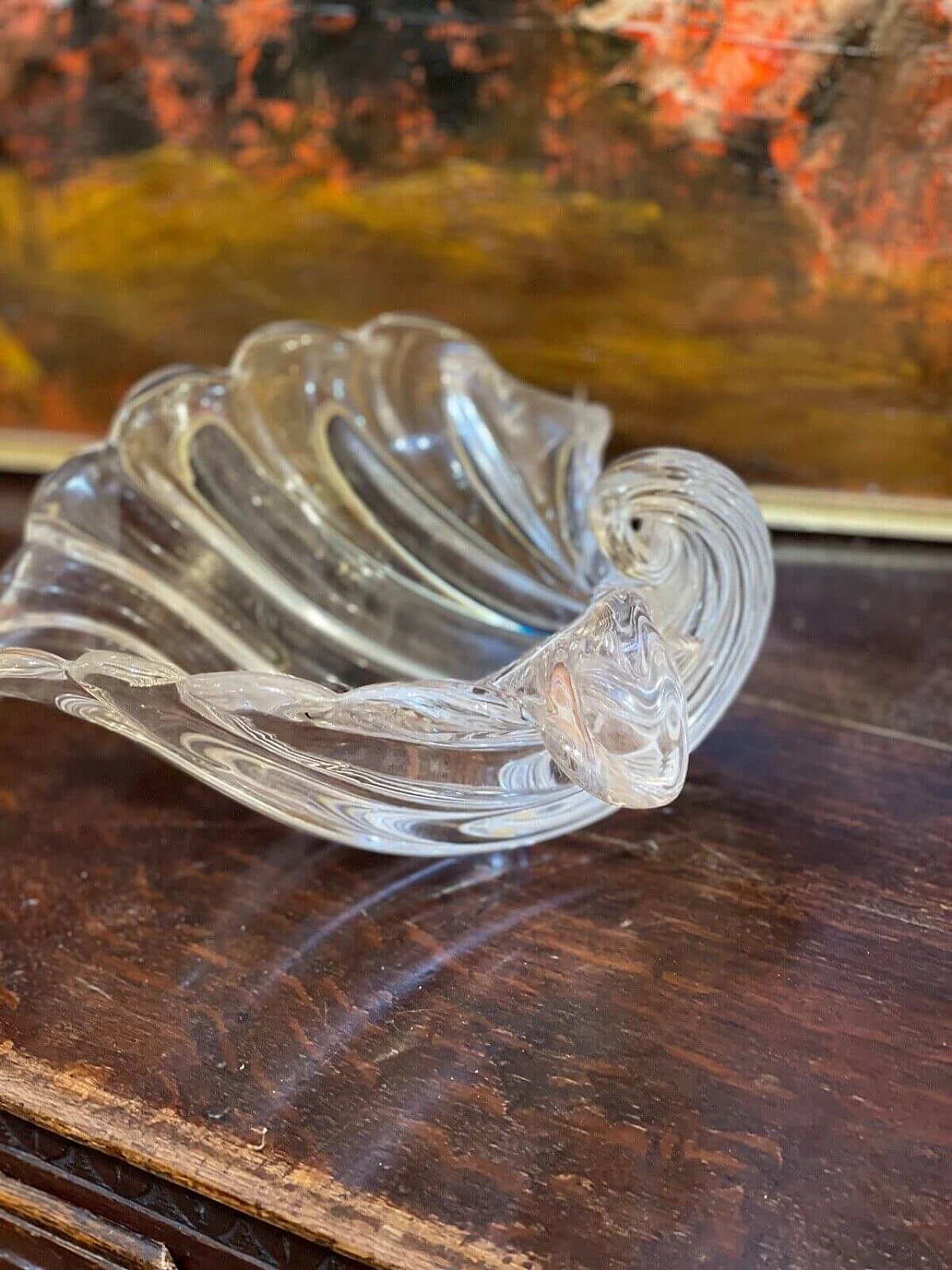 Murano glass shell vase by Seguso, mid-20th century 4