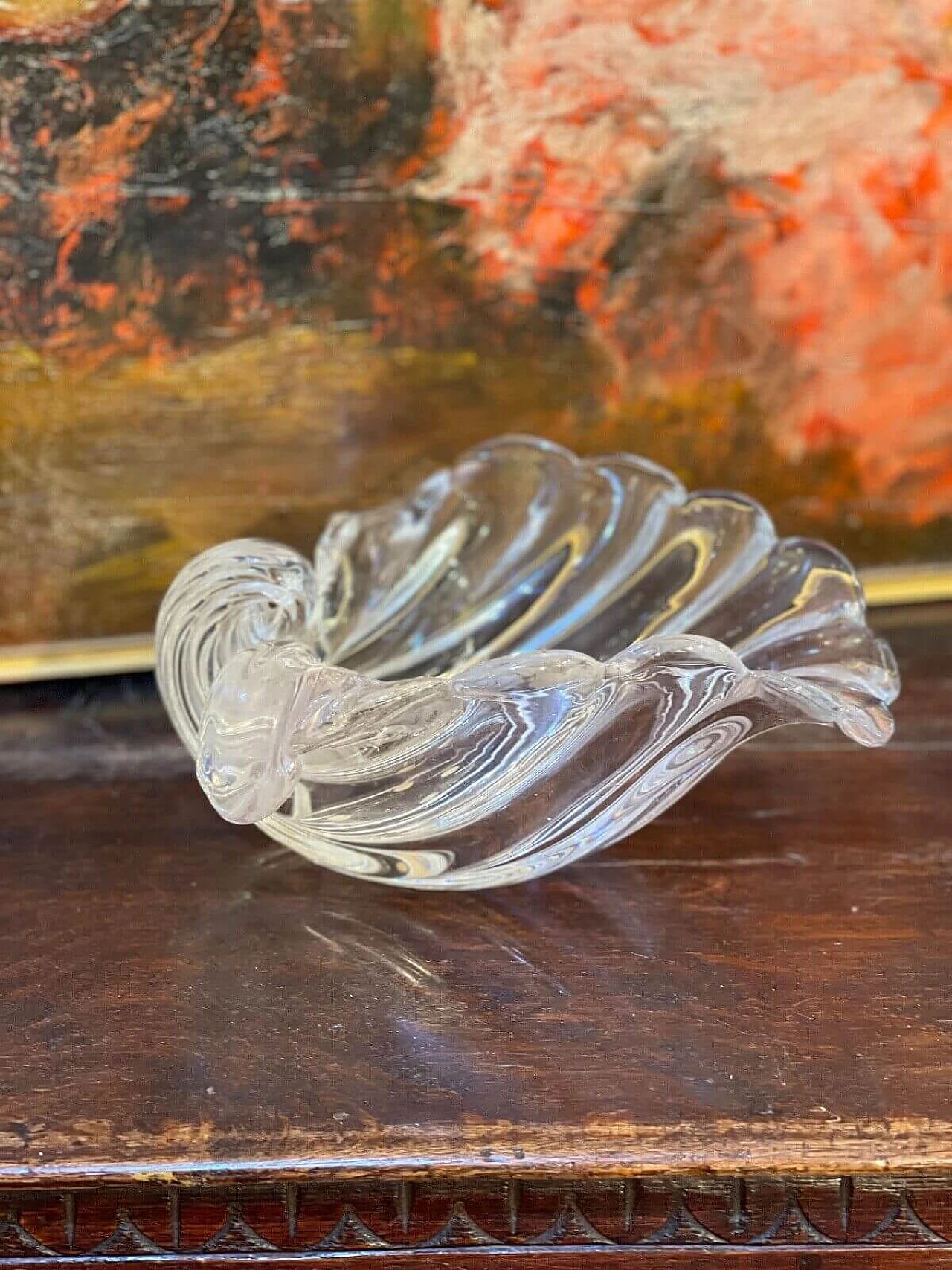 Murano glass shell vase by Seguso, mid-20th century 5