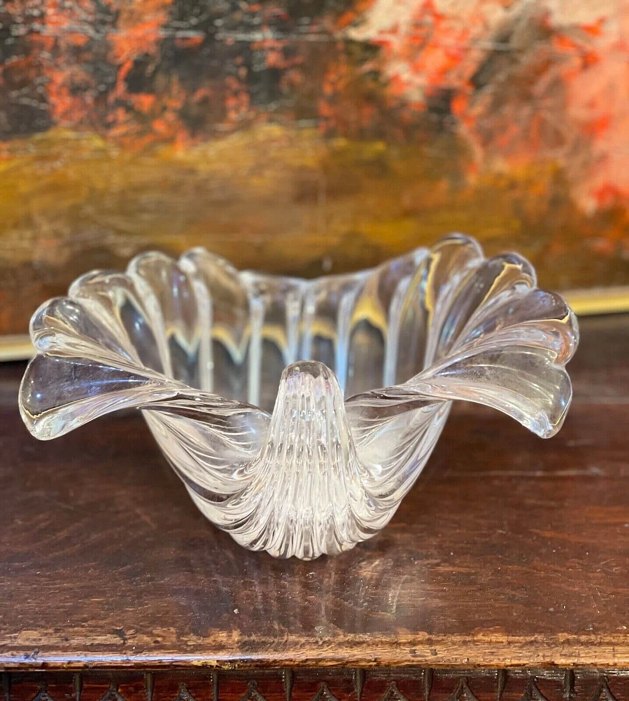 Murano glass shell vase by Seguso, mid-20th century 7